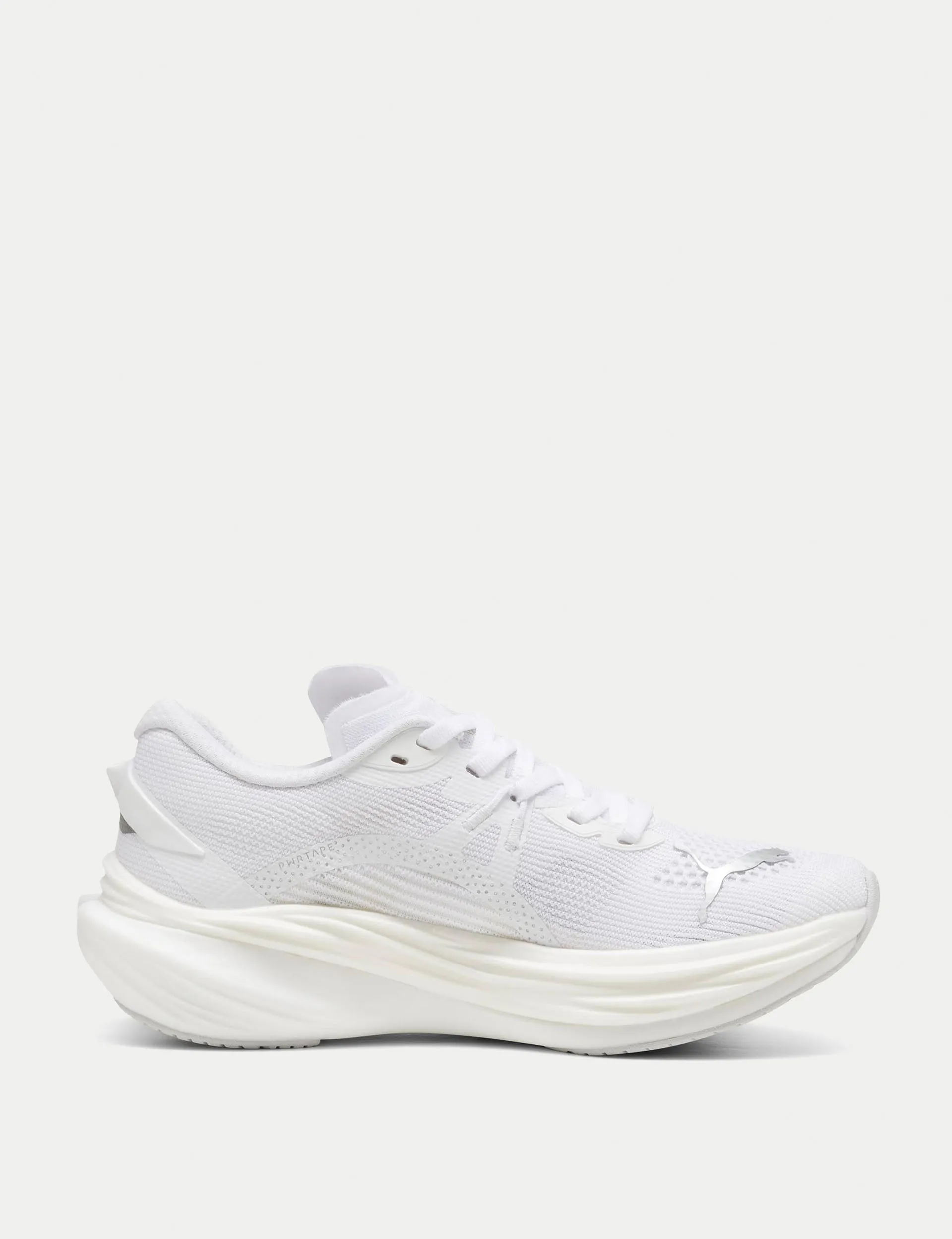 running shoes for treadmill users elite running shoes Deviate NITRO 3 Running Shoes - White/Feather Grey/Silver