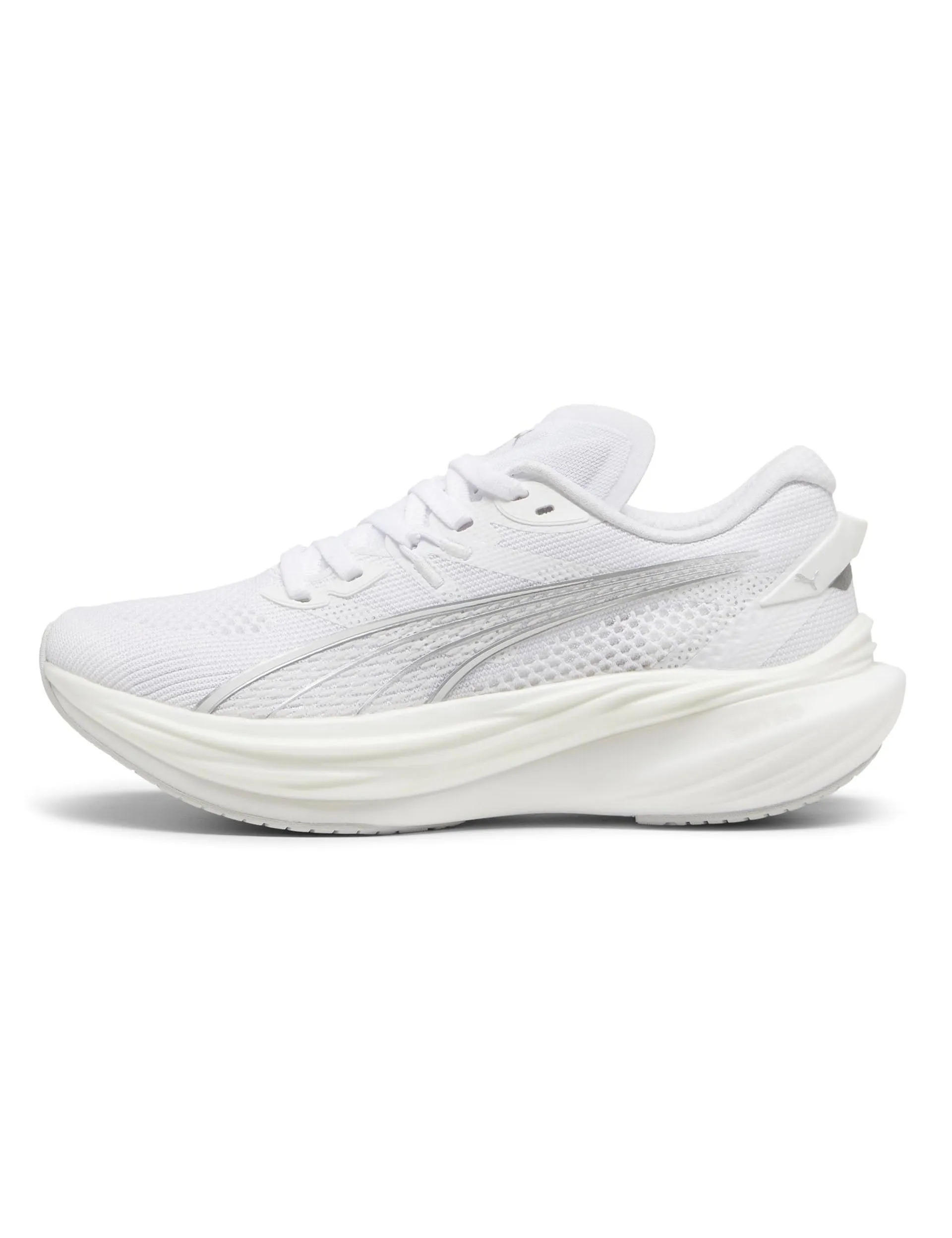 Deviate NITRO 3 Running Shoes - White/Feather Grey/Silver Stylish Silhouette