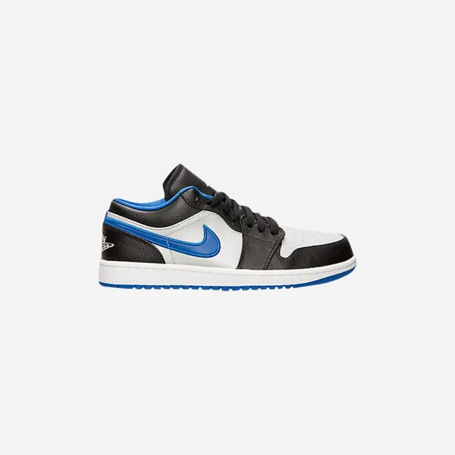 Nike Air Jordan 1 Low Black Game Royal Metallic Platinum High Rebound Cushioning