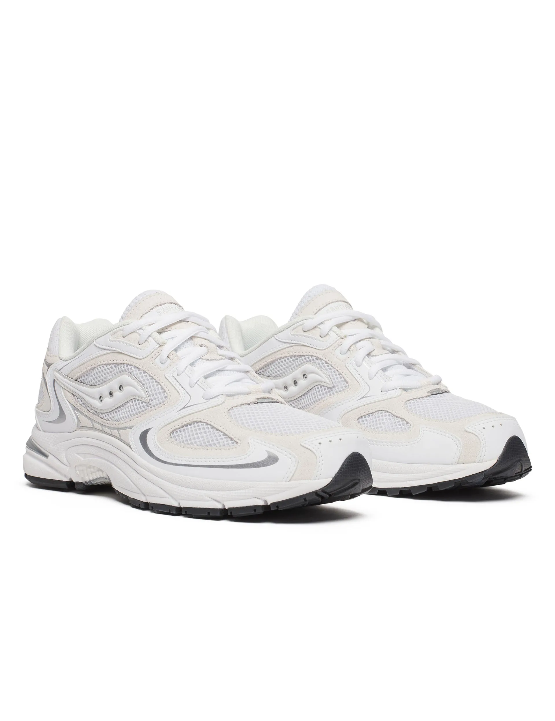 Grid Jazz 9 Suede - White/Off White Tread Pattern Canvas Upper