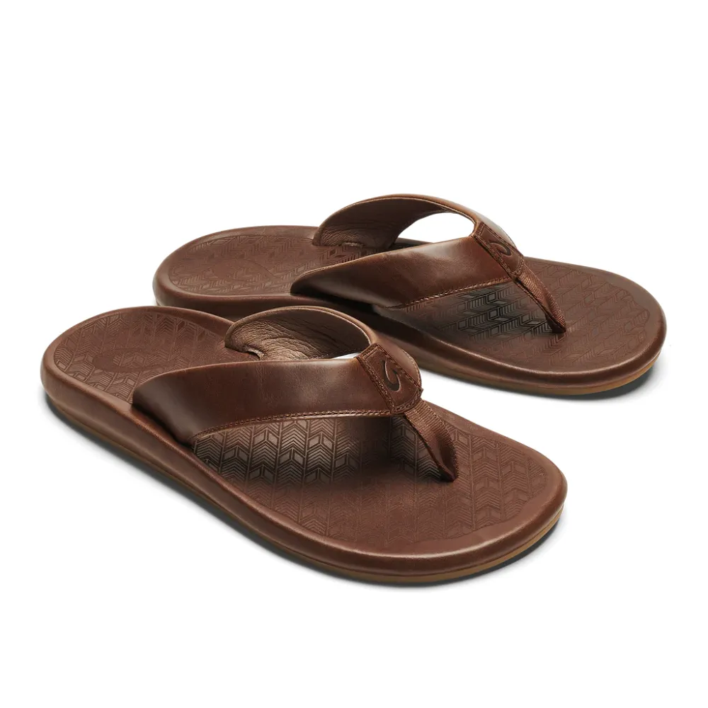 Olukai ??Ilikai Leather Sandals - 10492-3333 Toffee Comfortable And Versatile