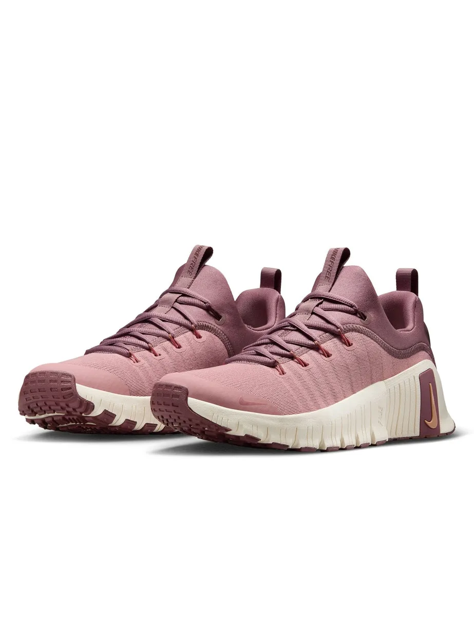 Ultra Breathable Upper Weekend Comfort Free Metcon 6 Shoes - Particle Pink/Pale Ivory/Red Sepia/Metallic Rose Gold