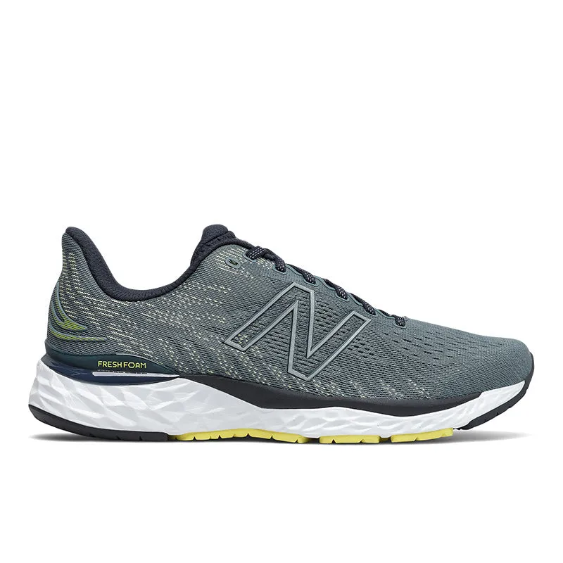 Fresh Foam 880v11 - Ocean Grey with Yellow - Men's Reliable Performance
