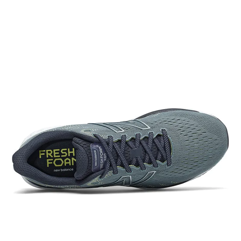 Solid - colored Fresh Foam 880v11 - Ocean Grey with Yellow - Men's