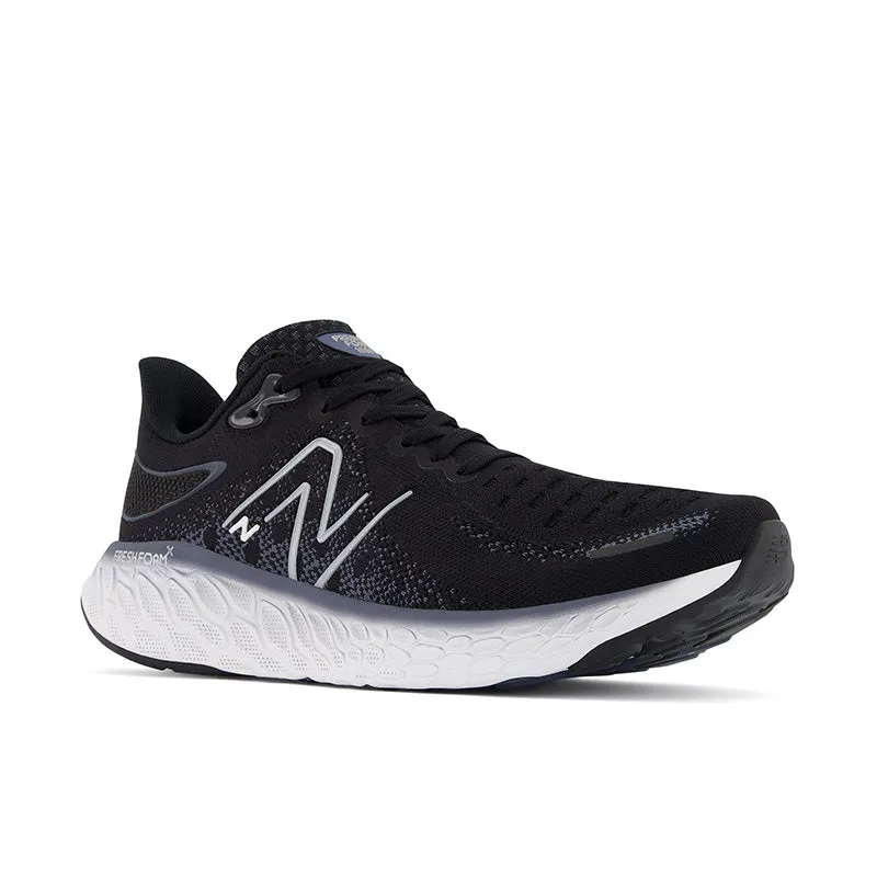 Fresh Foam X 1080v12 - Black with Thunder and White - Men's cloudy day running shoe circumstance breathable - straps