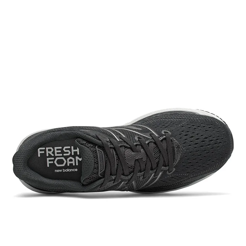 Fresh Foam X 860v12 - Black with White - Men's adjustable lacing system Heat - resistant
