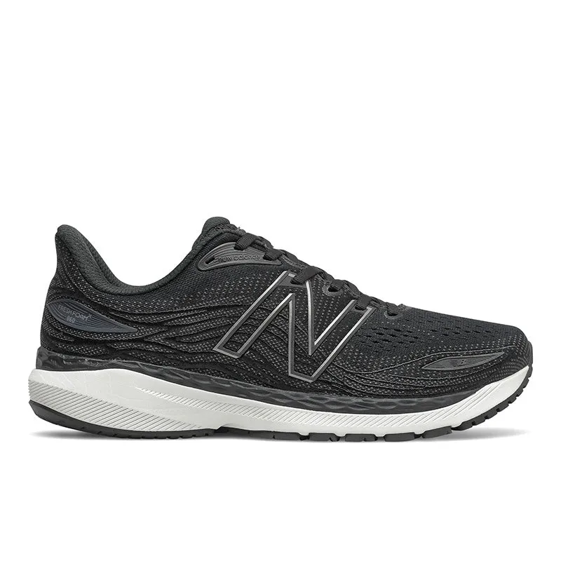 half - marathon running shoes Fresh Foam X 860v12 - Black with White - Men's
