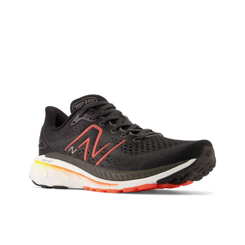 Fresh Foam X 860v13 - Black with Neon Dragonfly and Hot Marigold - Men's foot - protection running shoes true - to - size