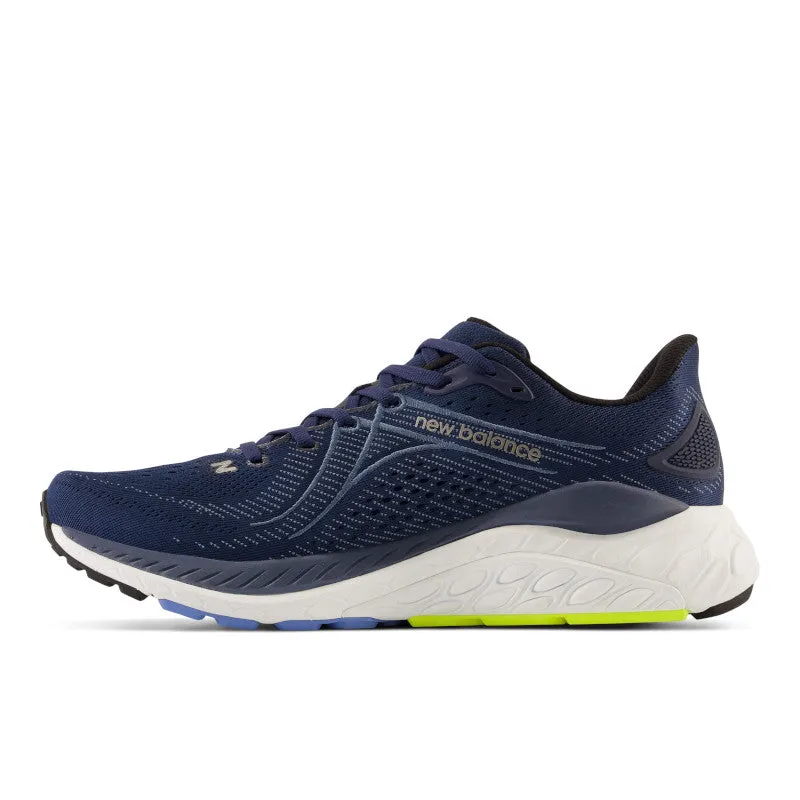 morning running Fresh Foam X 860v13 - Navy with Dark Silver Metallic and Cosmic Pineapple - Men's