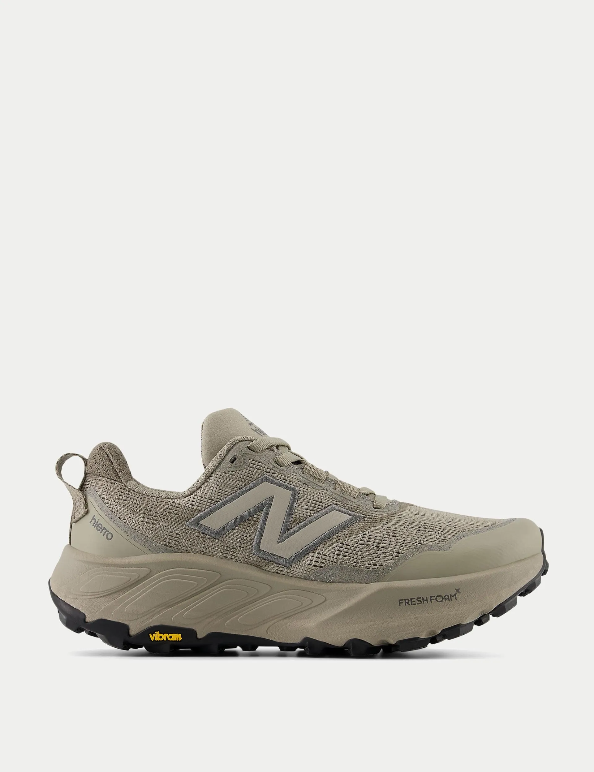 Fresh Foam X Hierro v9 Shoes - Arid Stone/Castlerock running on uphill shoes