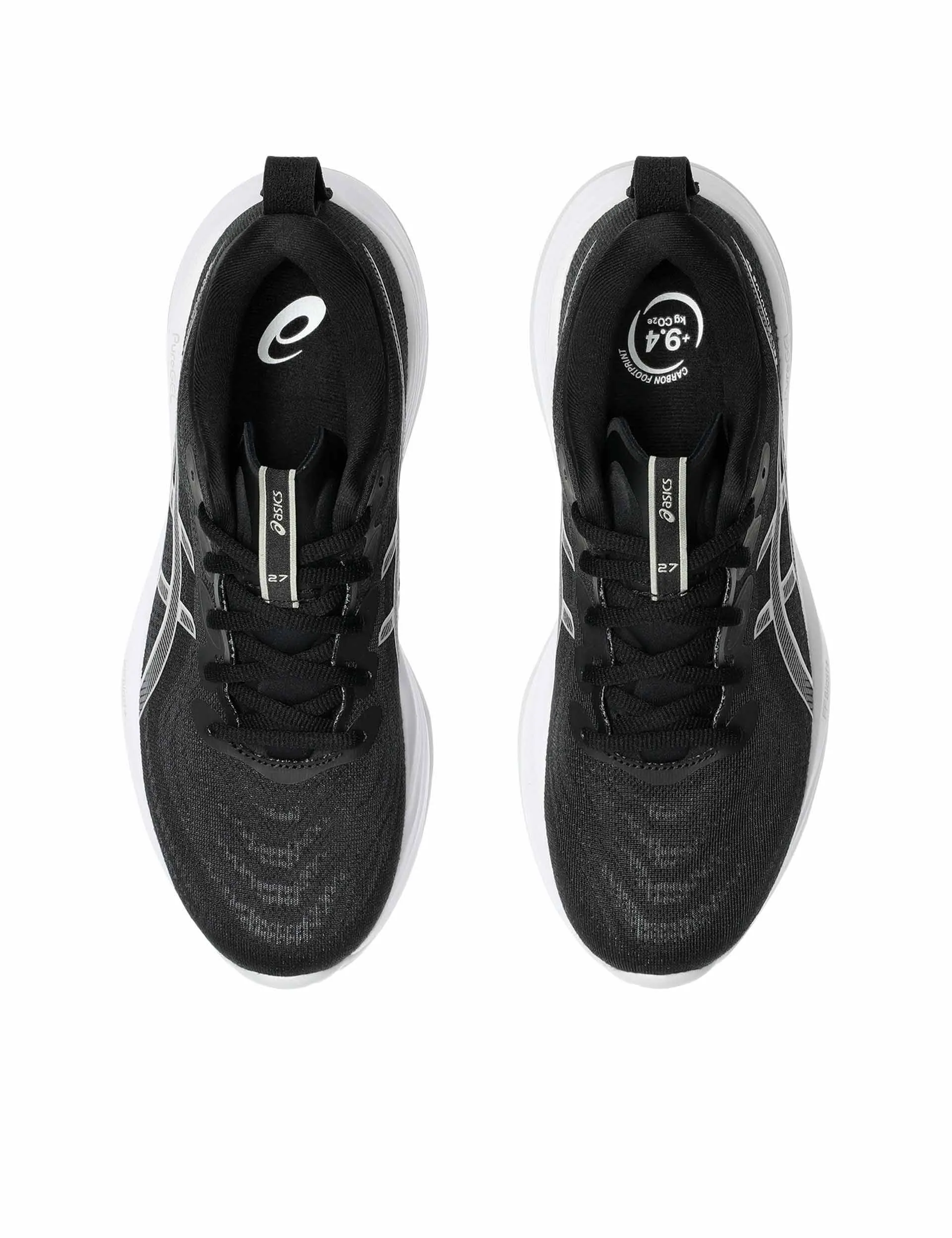 Gel-Cumulus 27 - Black/Concrete flexible fabric shoes Stretch Mesh