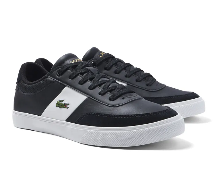Film Shoot Drive Ease Men's Lacoste Court Master Pro 222 1 (Black/Off White)