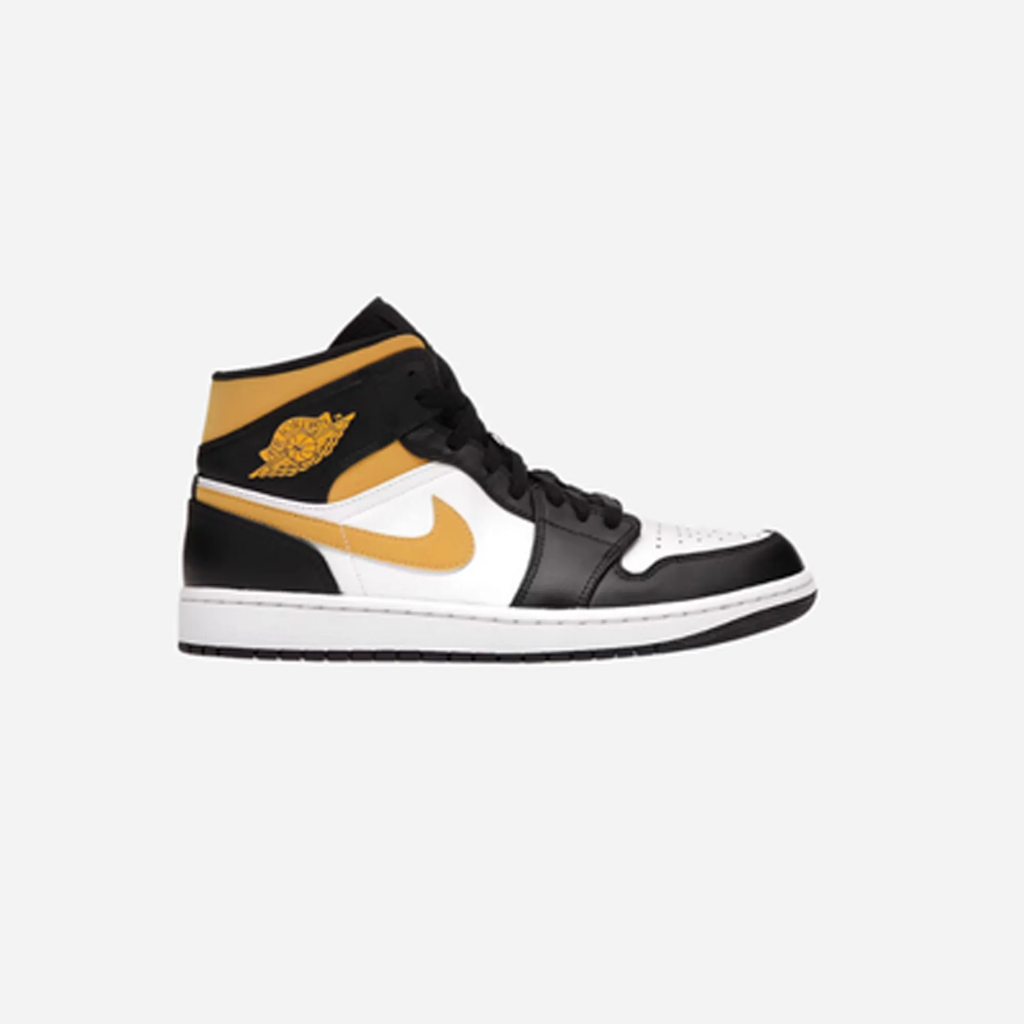 Ergonomic Frame Nike Air Jordan 1 Mid White Pollen Black