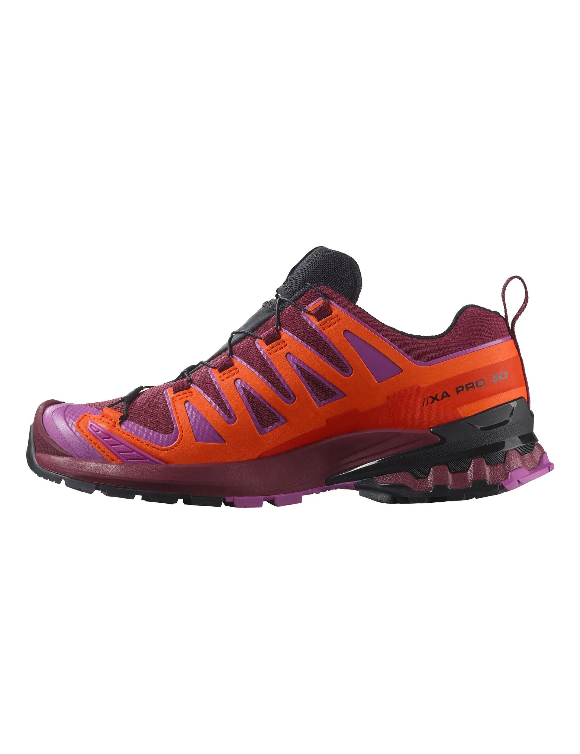 XA Pro 3D V9 Gore-Tex - Tawny Port/Red Orange/Willowherb Fluidride running gait