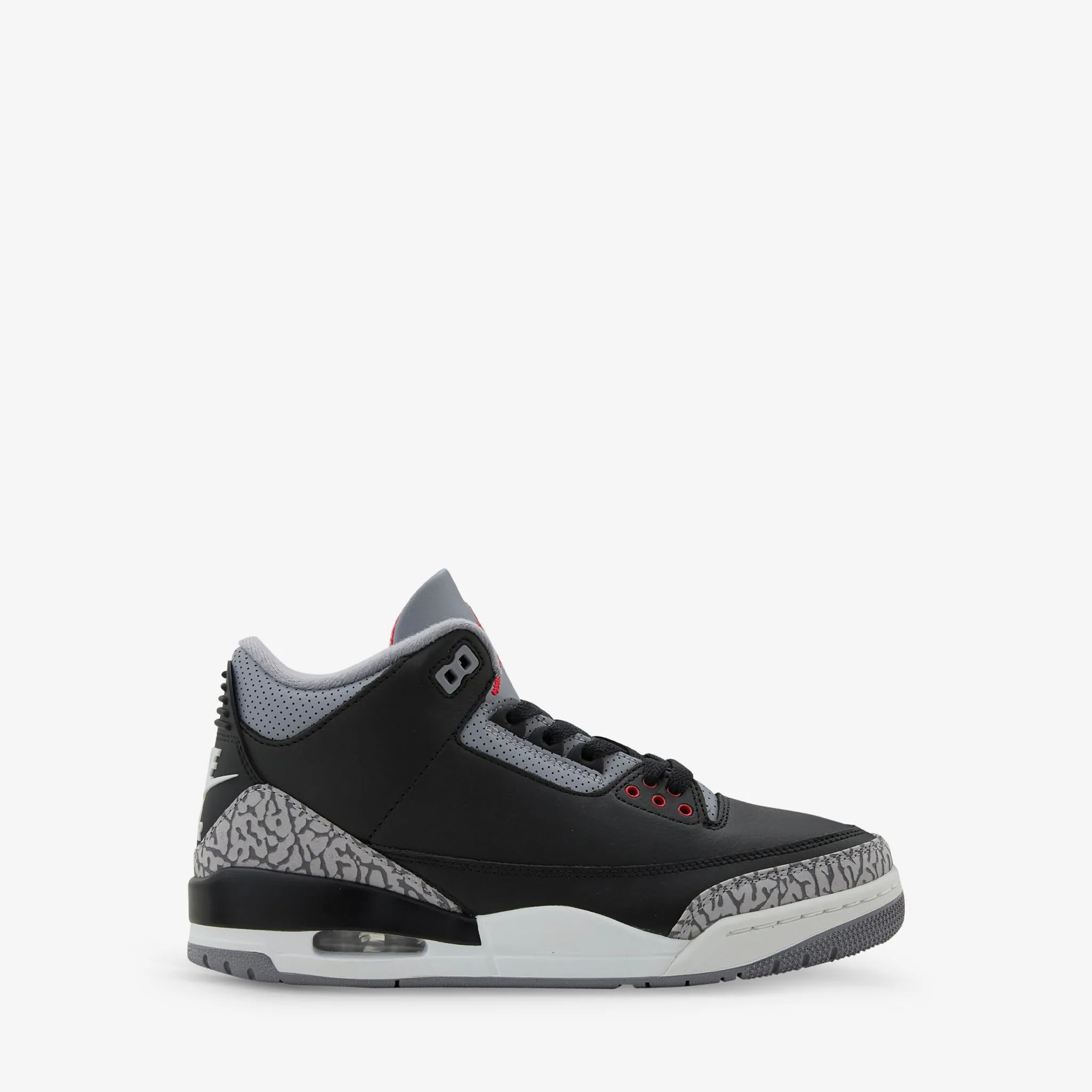 Air Circulation Grade School Air Jordan 3 Retro Black | Fire Red | Cement Grey | Summit White