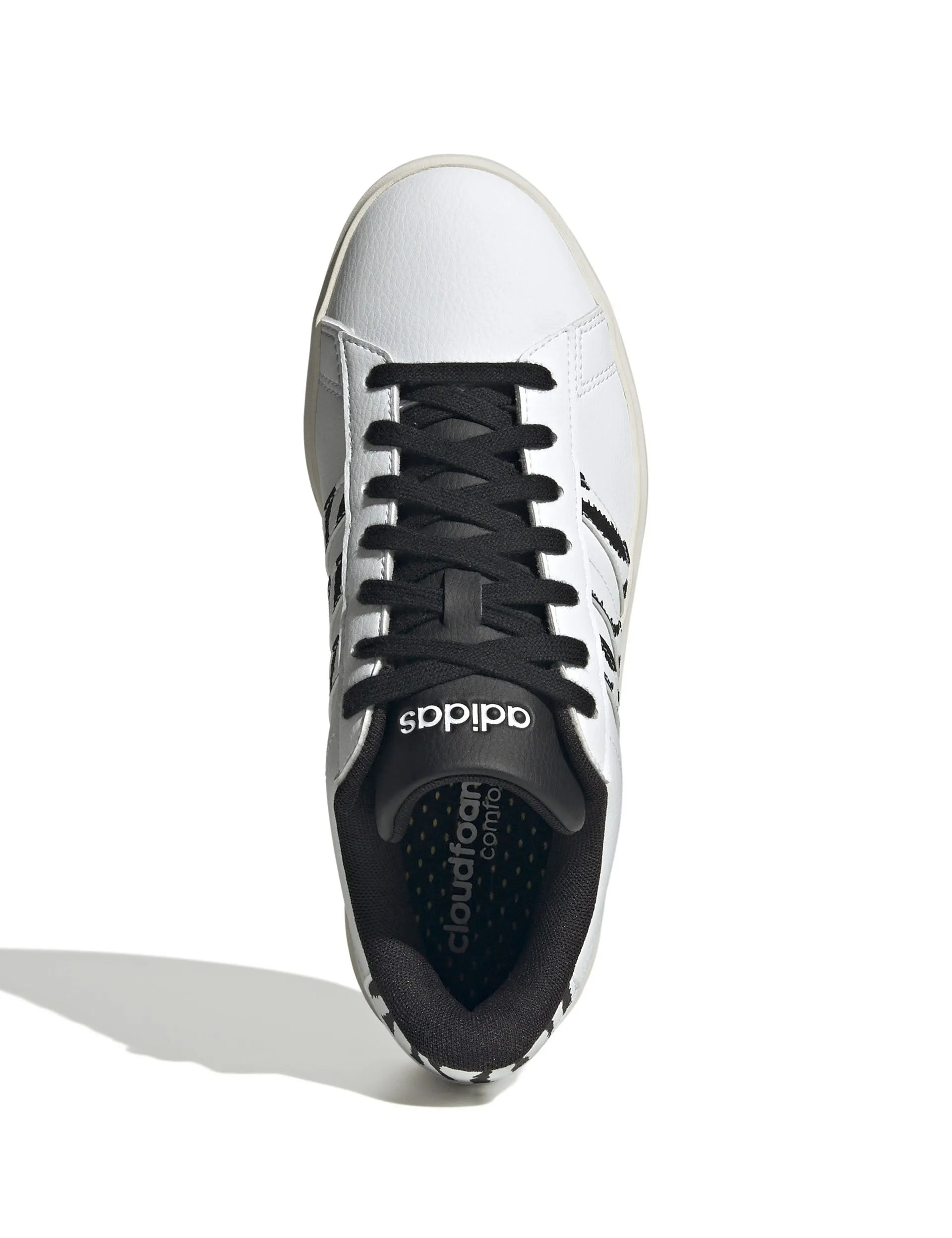 Grand Court 2.0 Shoes - Cloud White/Core Black Sleek Finish Low Maintenance
