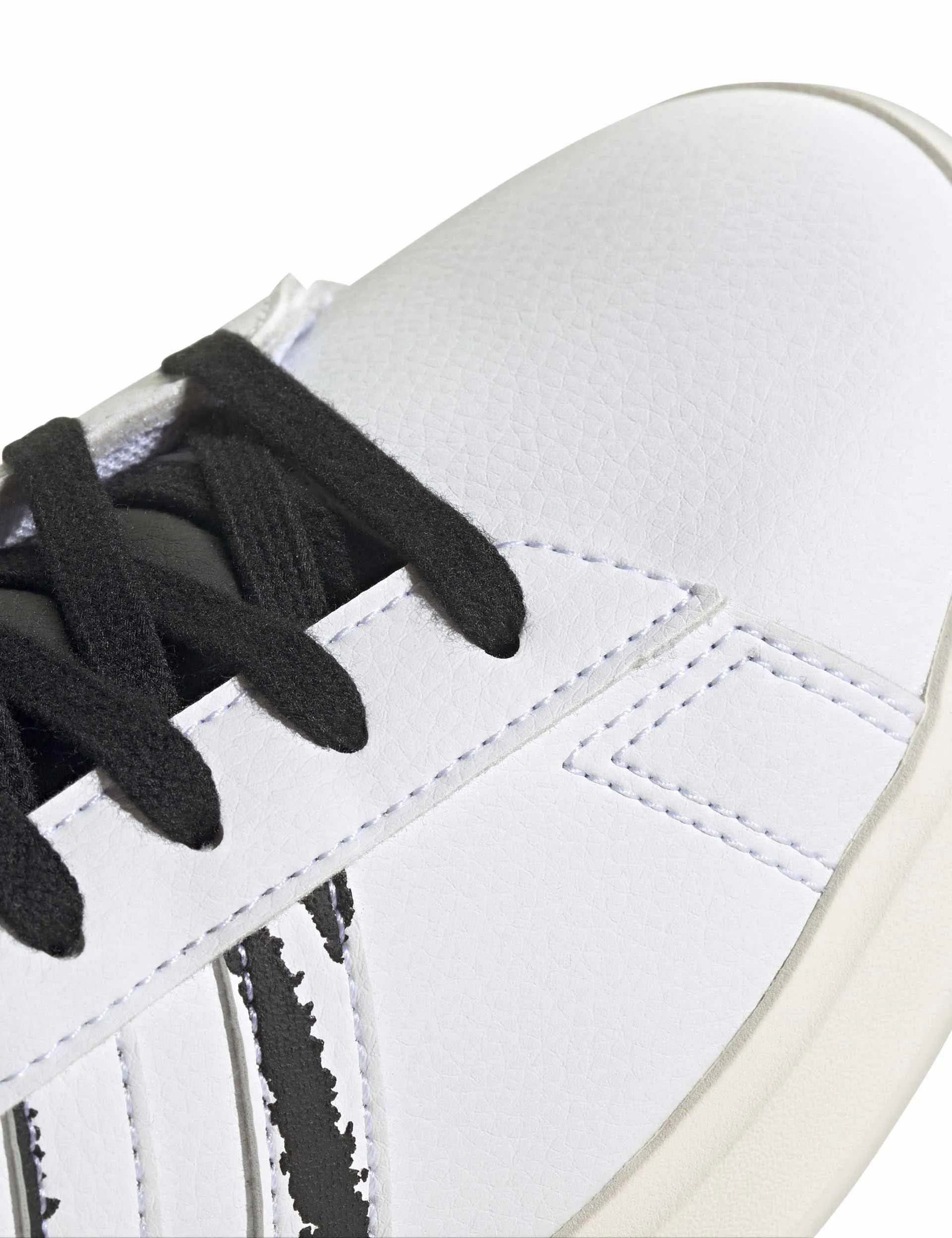 Grand Court 2.0 Shoes - Cloud White/Core Black Suede Warm