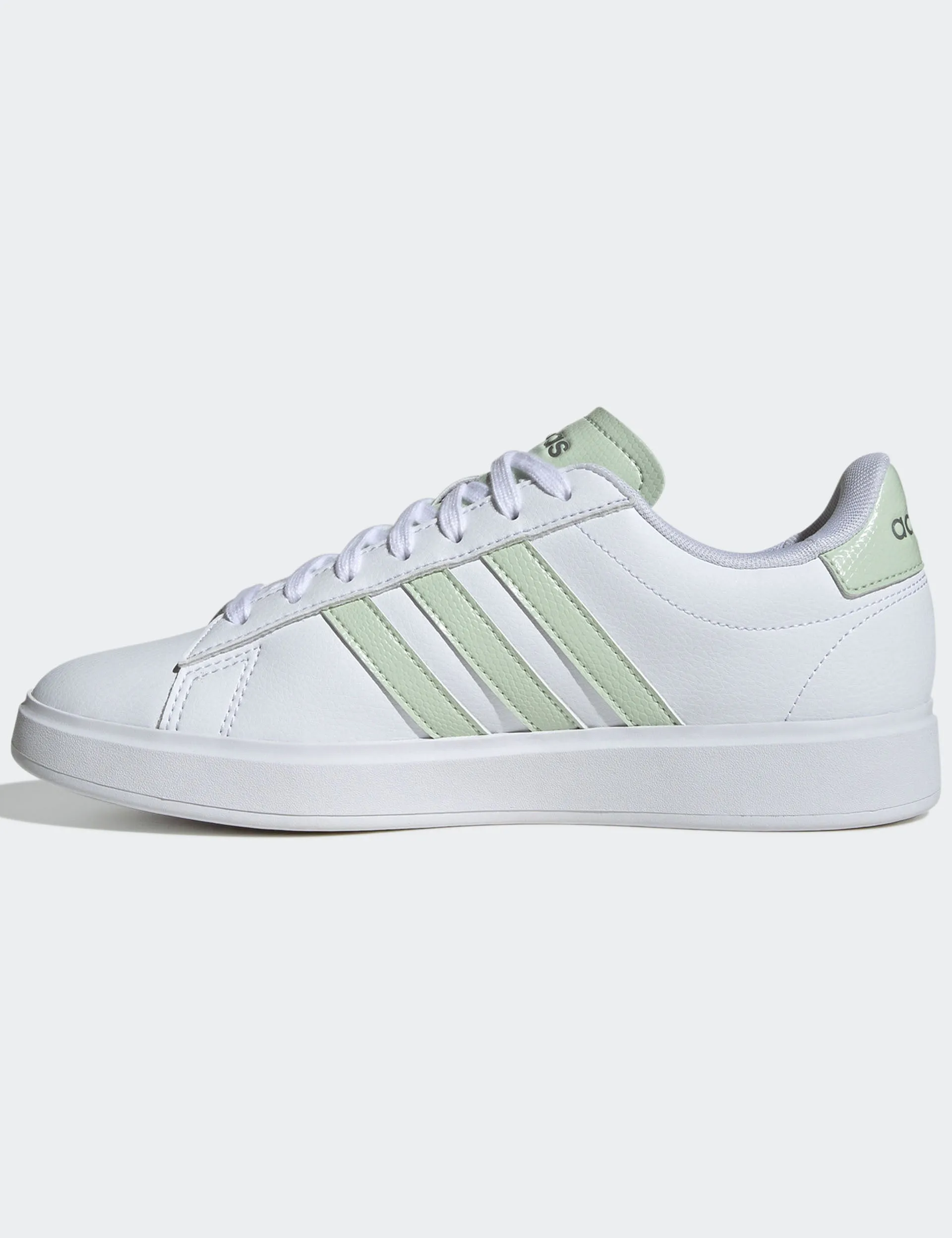 Grand Court 2.0 Shoes - Cloud White/Linen Green/Matte Silver Chic Form Comfort Upper Material