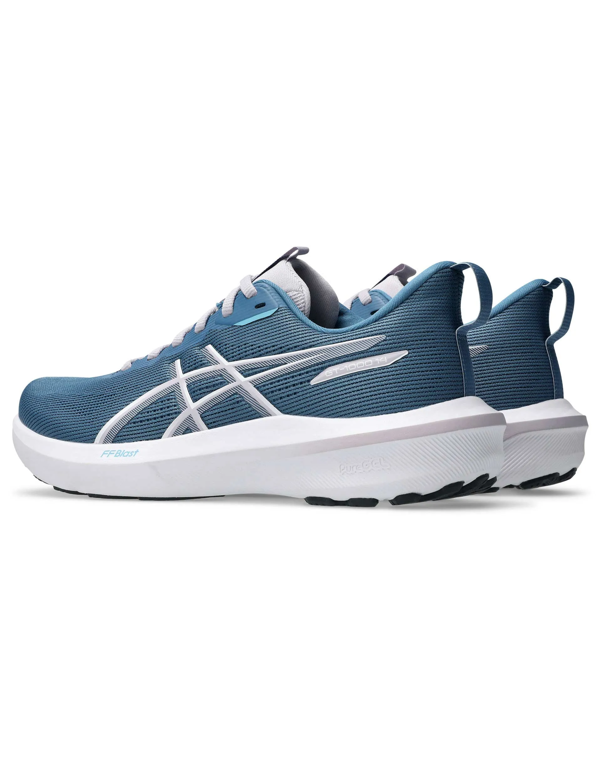 GT-1000 14 - Winter Sea/White Uphill propulsion running in shaded tracks shoes