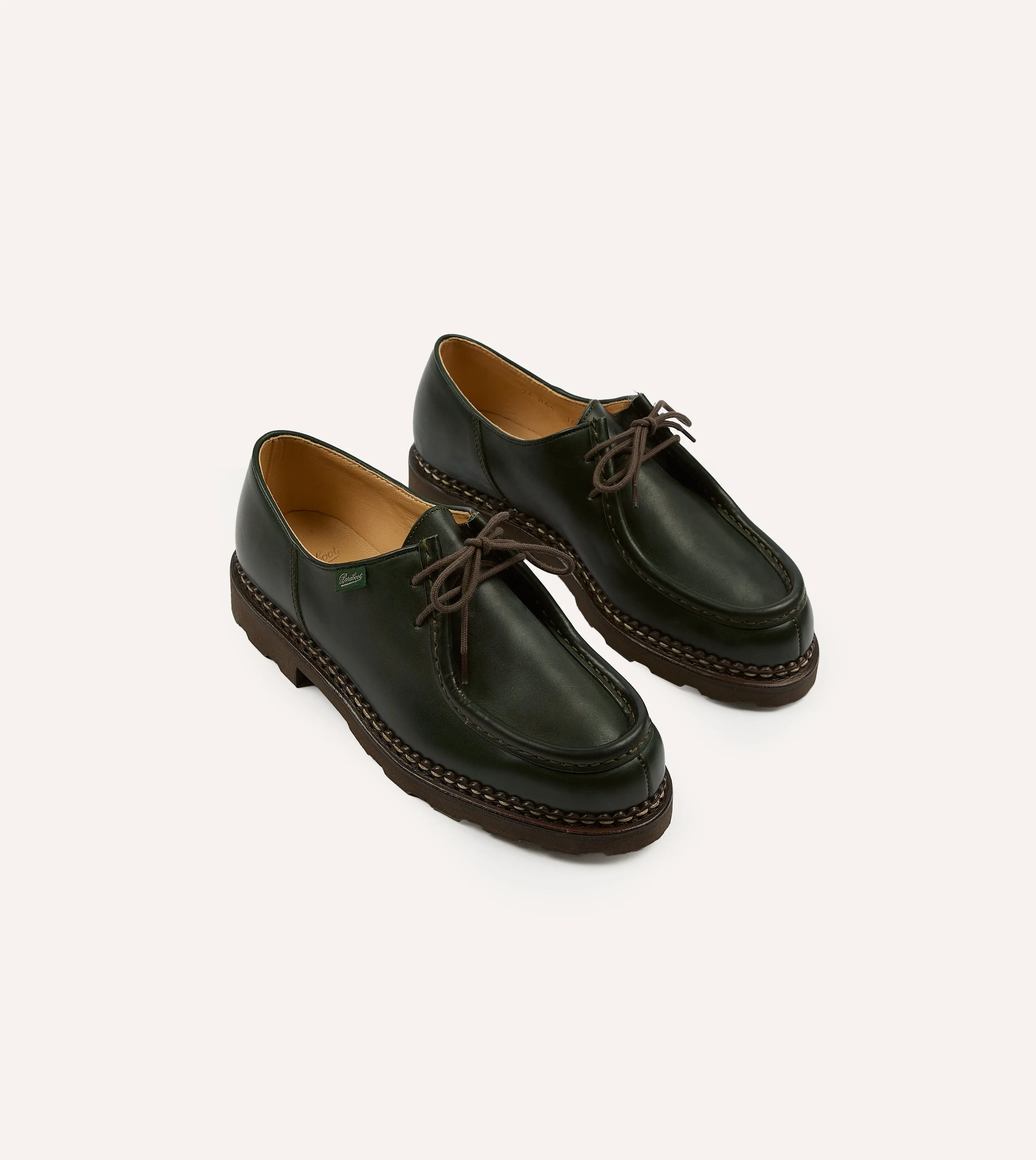 Paraboot Michael Vert Leather Derby Shoe Multi-functional materials Contemporary ease