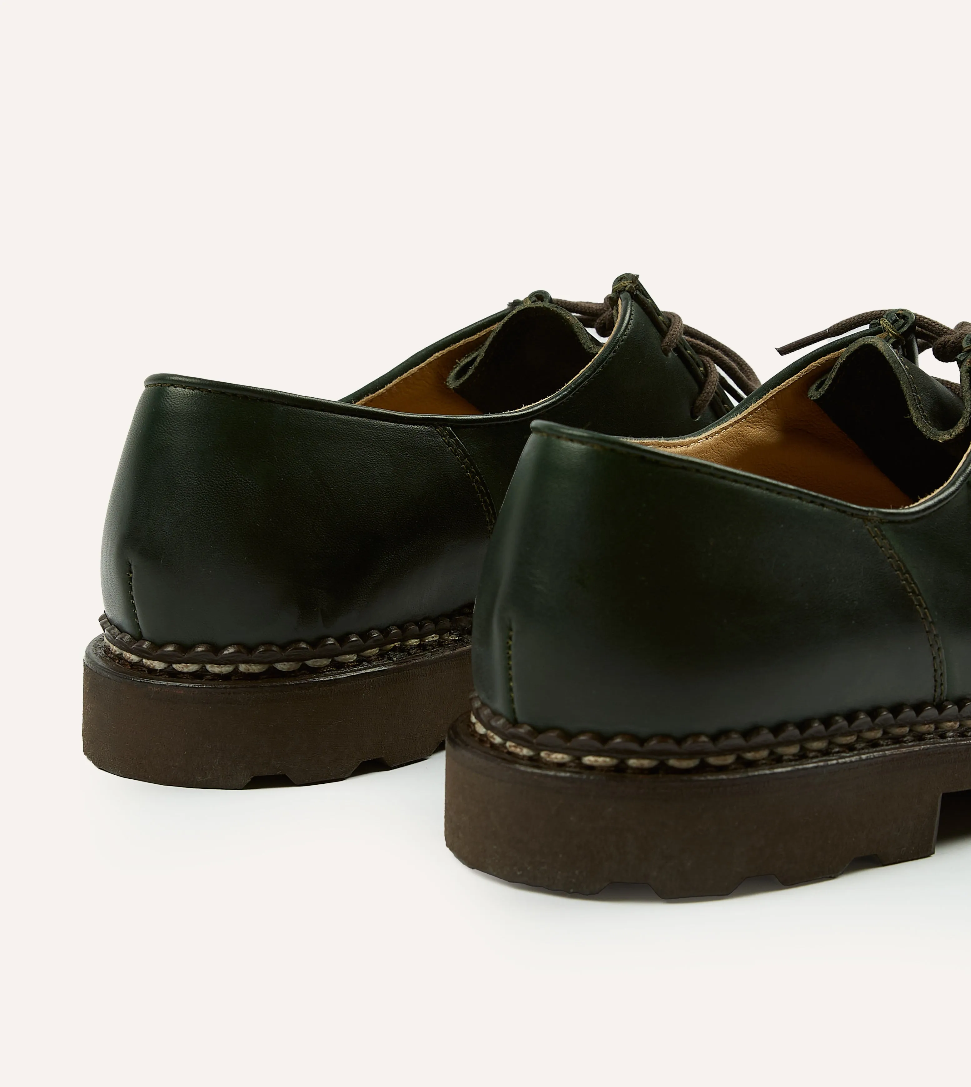 Heel Support Paraboot Michael Vert Leather Derby Shoe