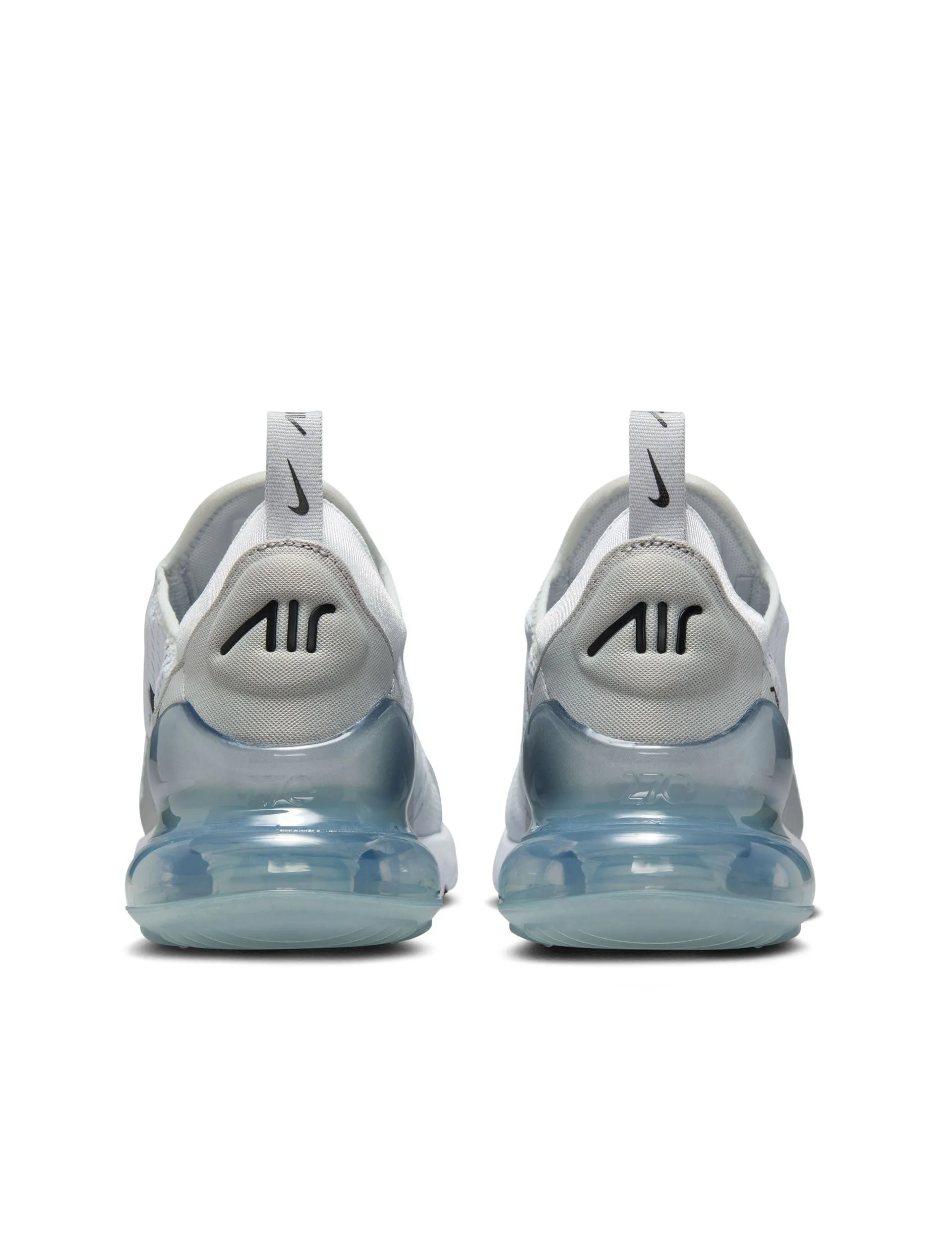 Air Max 270 Shoes - Pure Platinum/Black/Light Smoke Grey Pressure Dispersion Pods cushioning technology