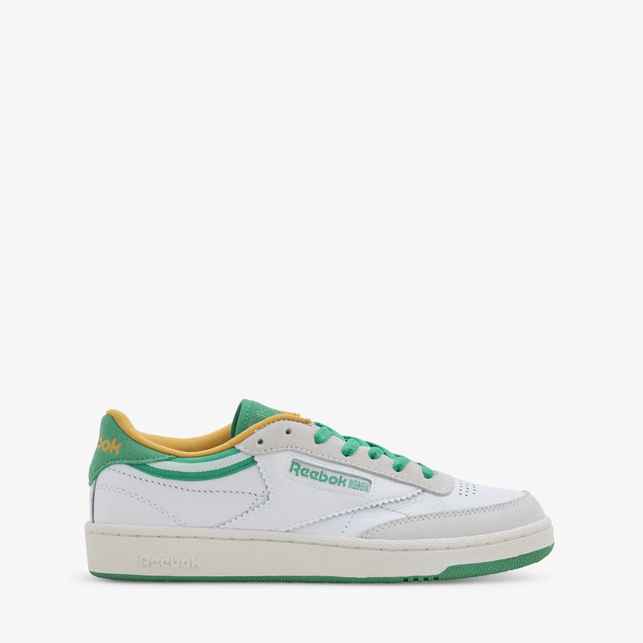 Club C 85 White | Upgrade Green | Chalk Comfy Walking Slim Silhouette