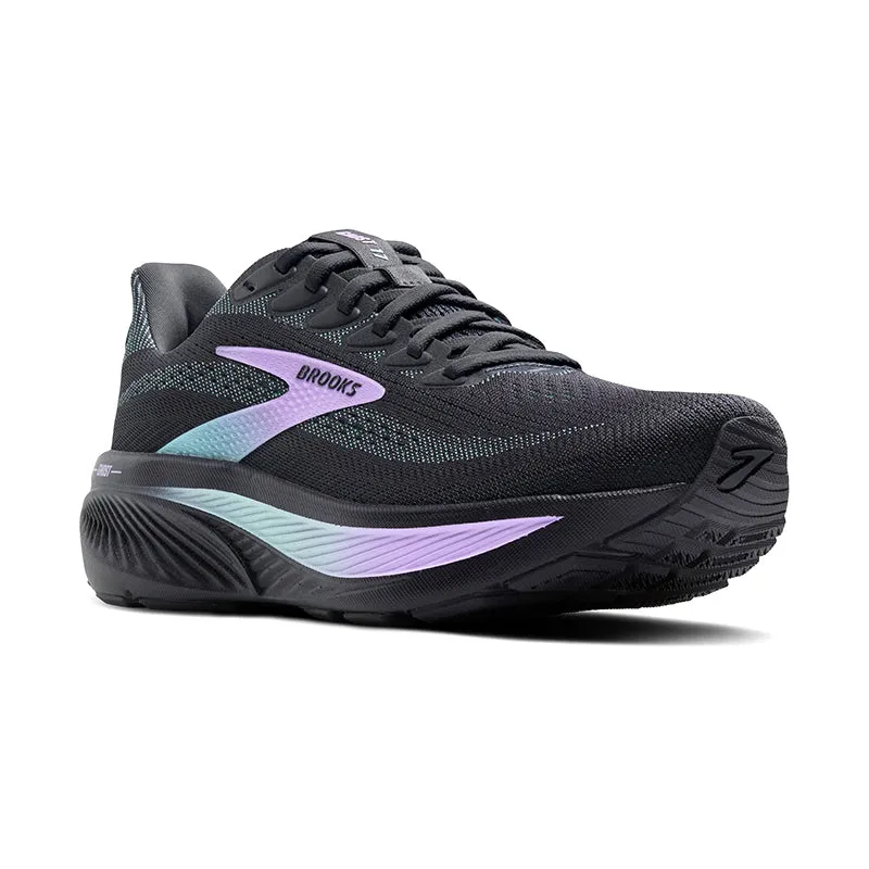 Style - and - function leather - finish - design shoes Women's Ghost 17 (WIDE) Grey/Clearwater/Purple