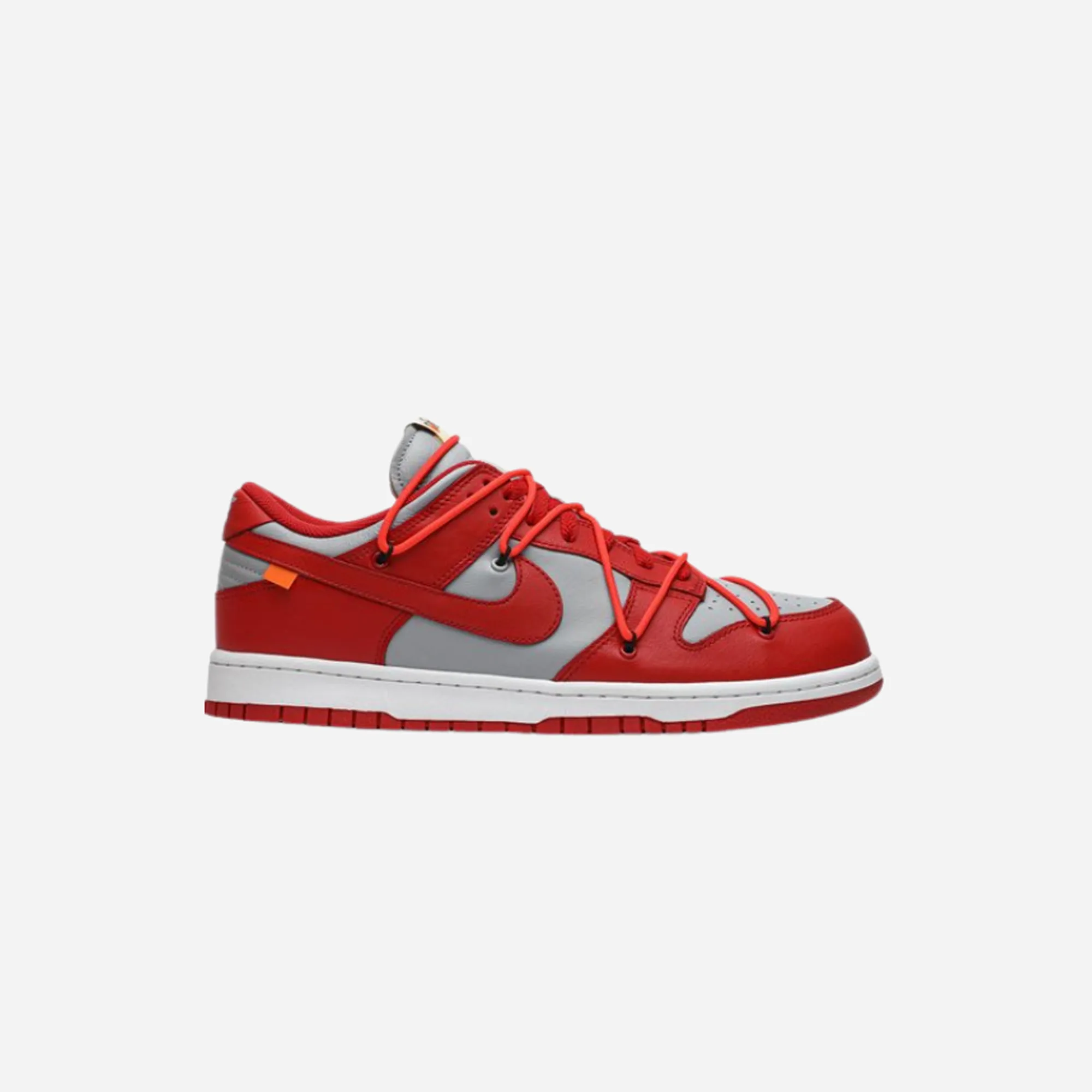 Stitch Down Construction Flexible Toe Box DUNK LOW OFF-WHITE UNIVERSITY RED