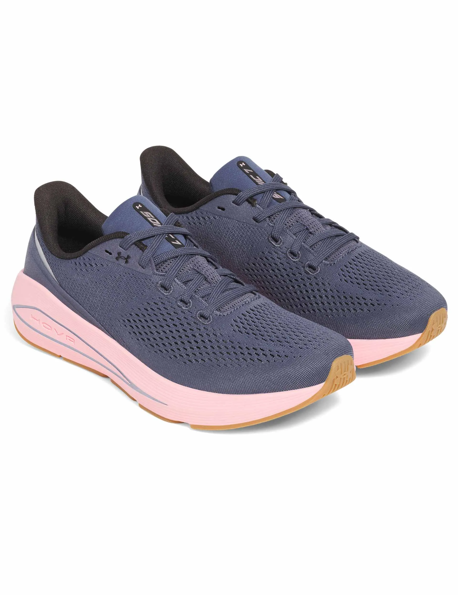 interval training shoe compatibility Quick Drying Sonic 7 Running Shoes - Downpour Gray/Prime Pink/Black