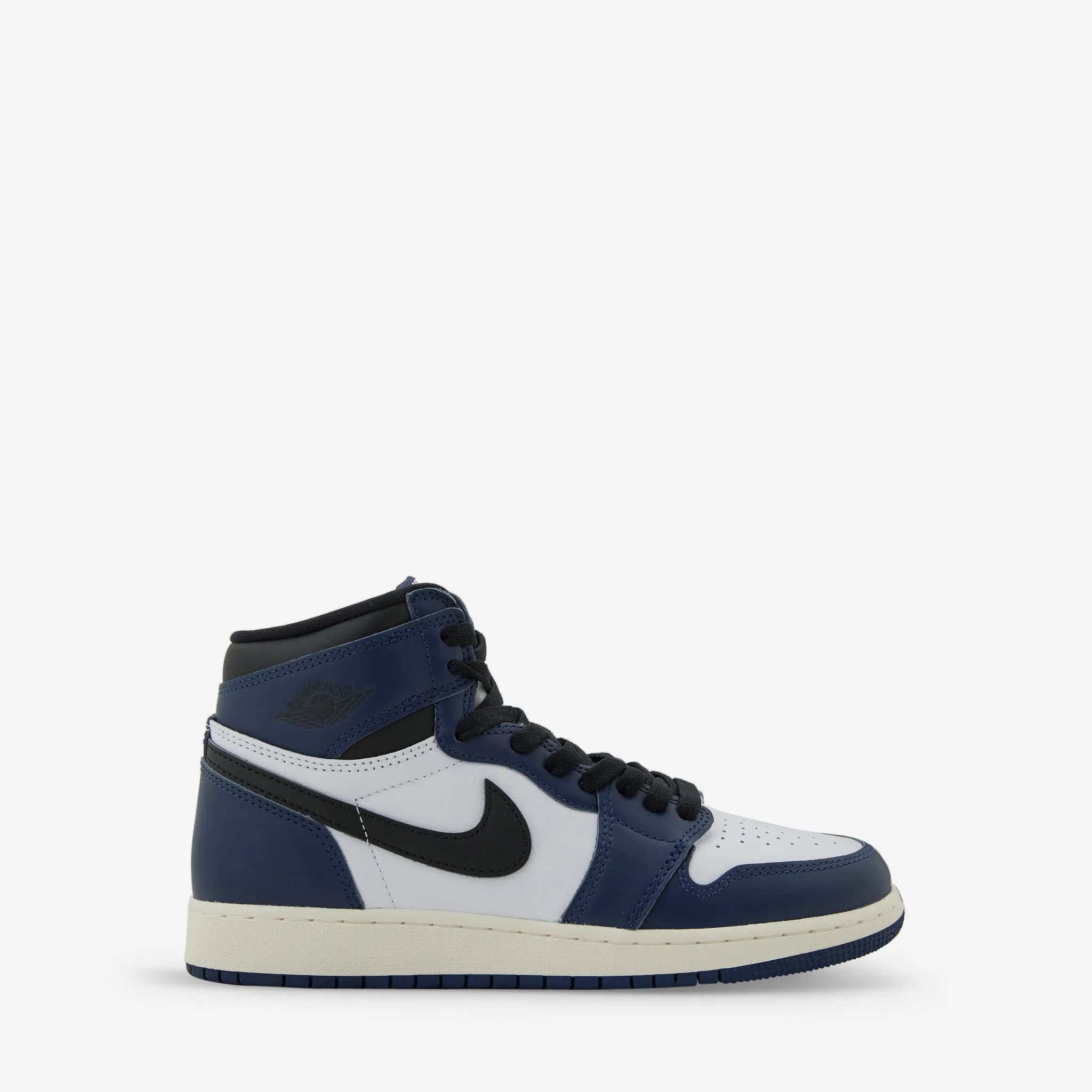 Grade School Air Jordan 1 Retro High OG Midnight Navy | Black | White | Sail Zen Style Slow Hike