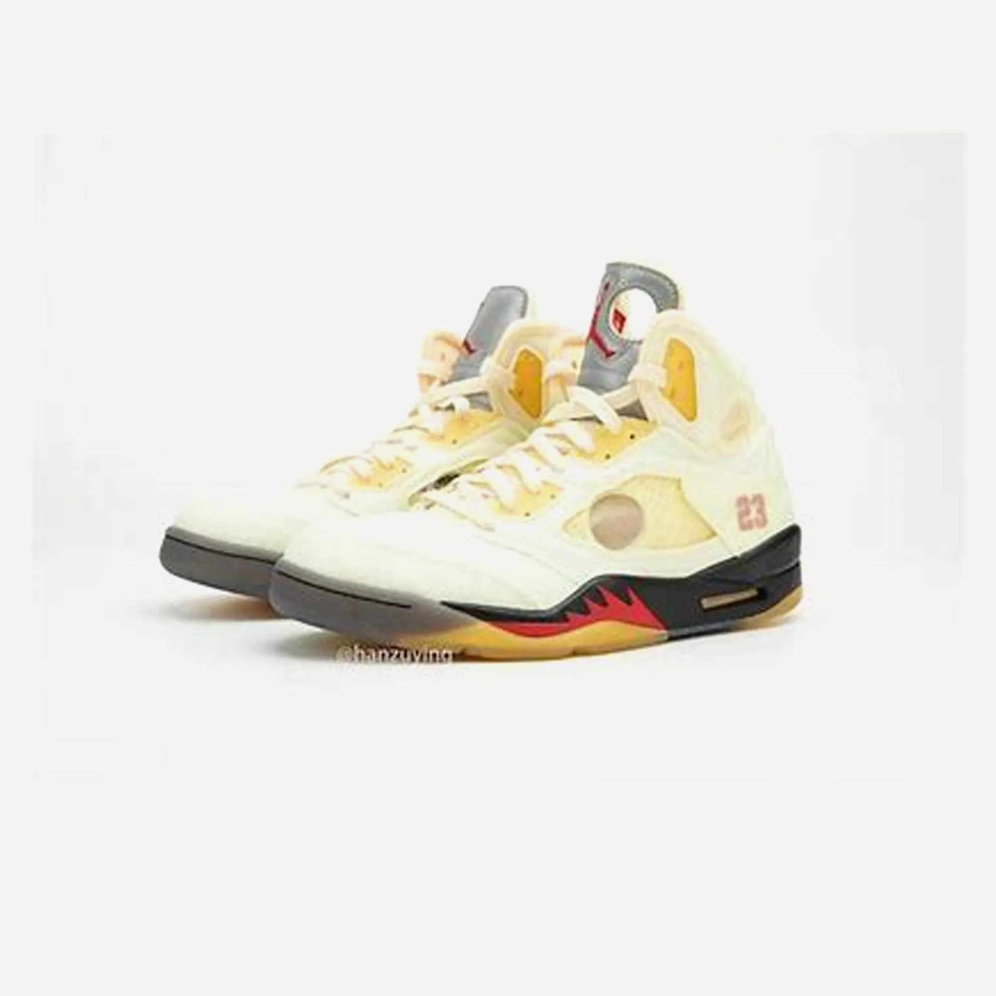 Flex Groove Engineering Cushioned Ankle Support JORDAN 5 RETRO OFF-WHITE SAIL