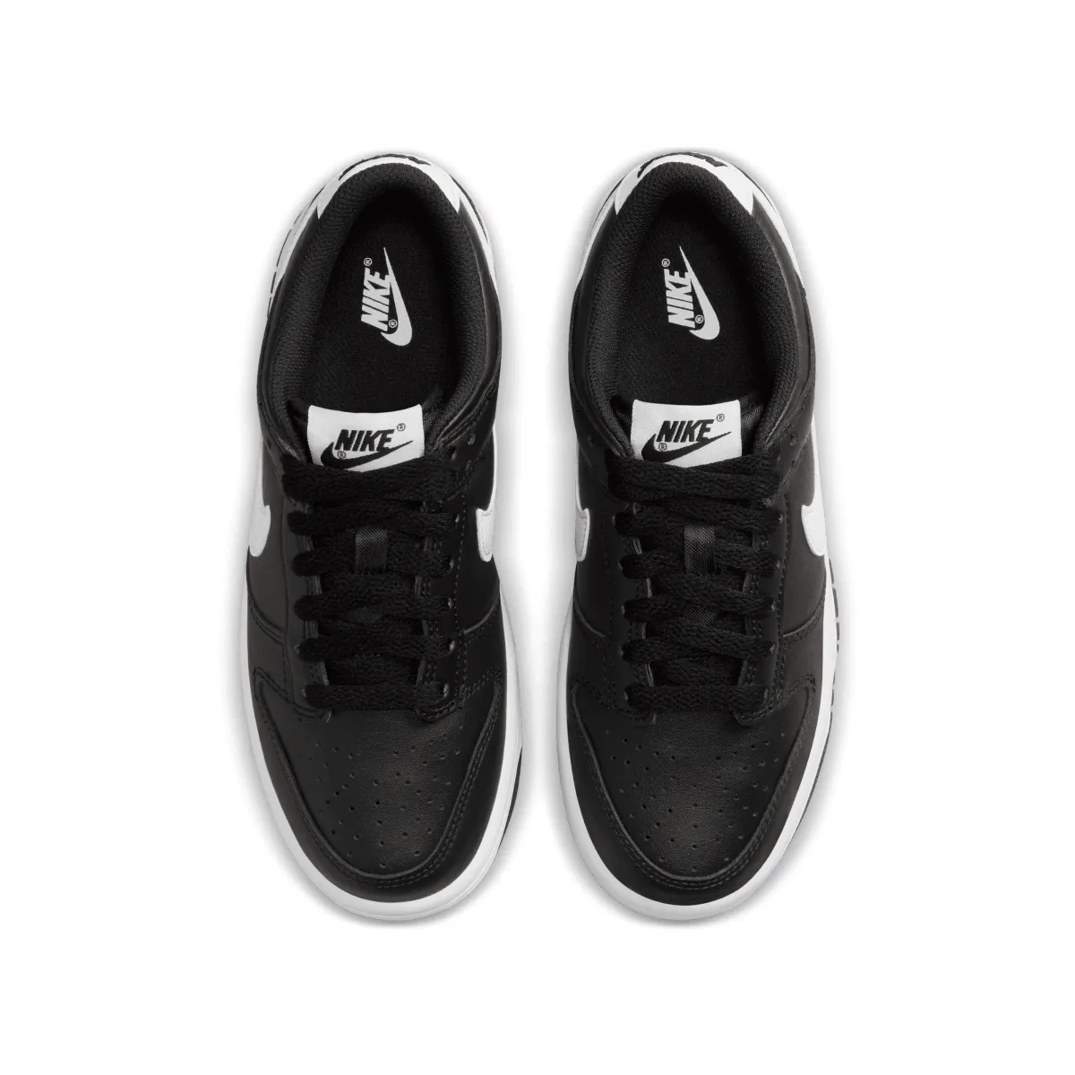 Kid's Dunk Low Retro 'Black Panda 2.0' Cushioned heel