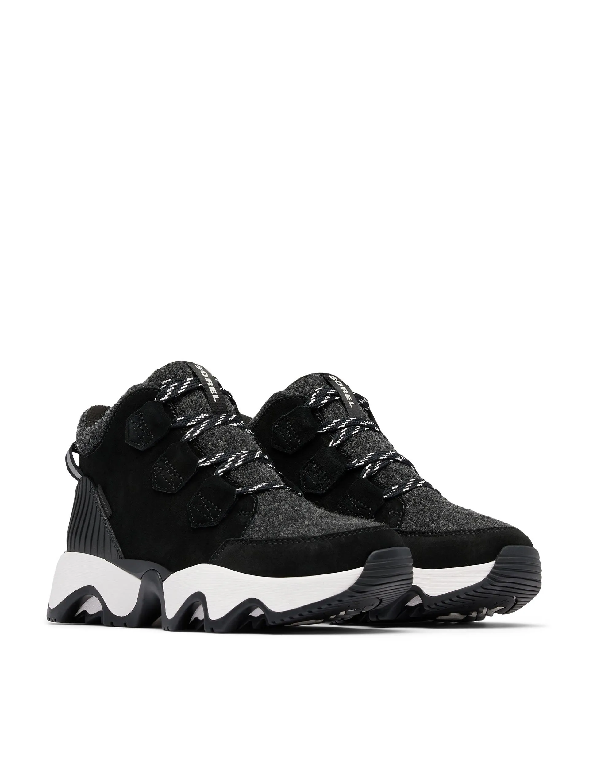 Timeless Support Kinetic Impact Caribou Plus Waterproof Sneaker Boots - Black/Sea Salt