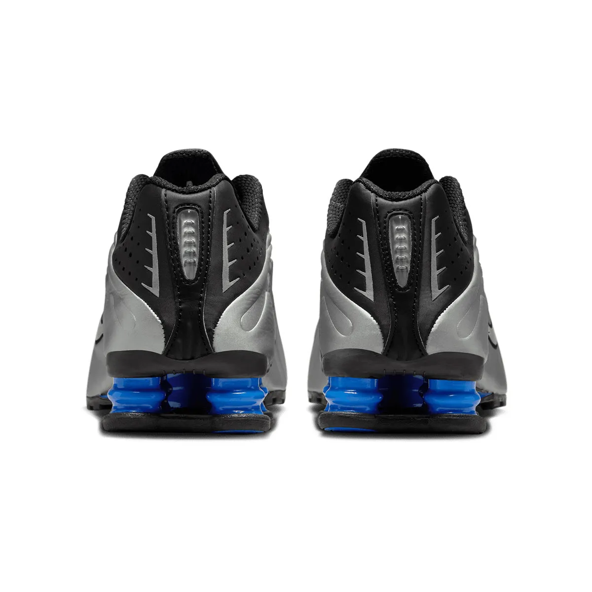 Wmns Shox R4 'Metallic Silver Black Racer Blue' Pose Ready