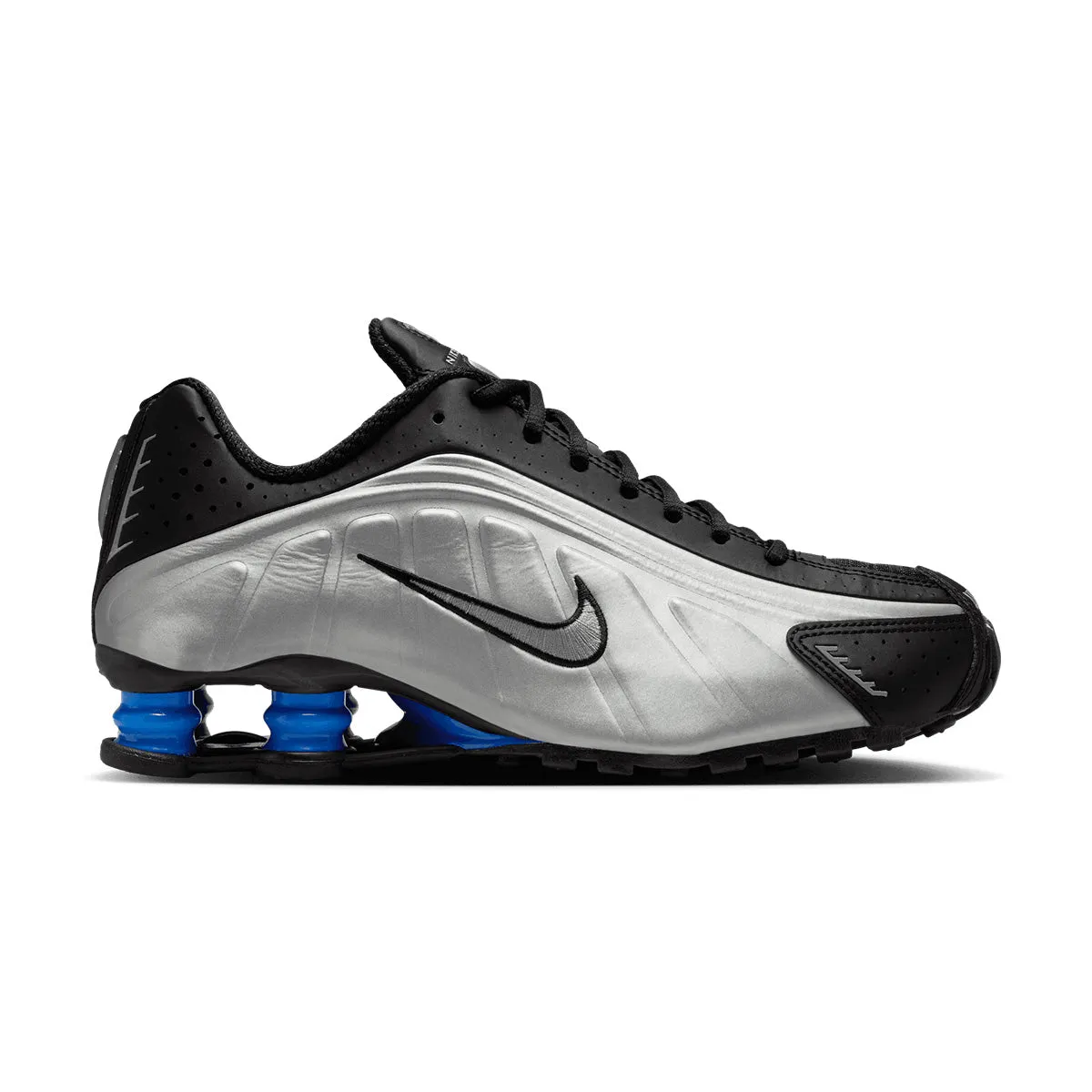 Wmns Shox R4 'Metallic Silver Black Racer Blue' Shock Absorbing