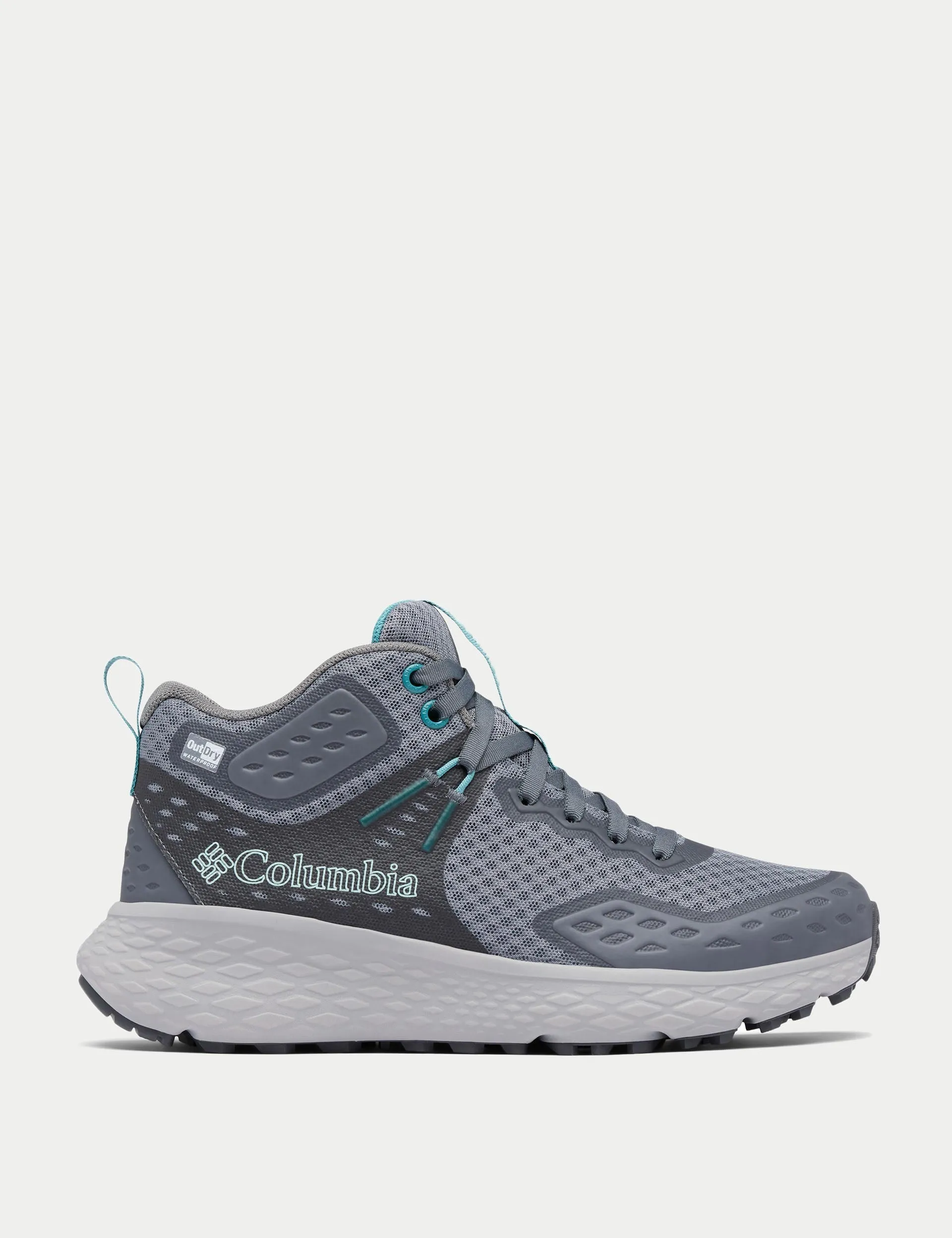 Custom Fit Step Control Konos TRS OutDry Mid Hiking Shoe - Ti Grey Steel/Teal