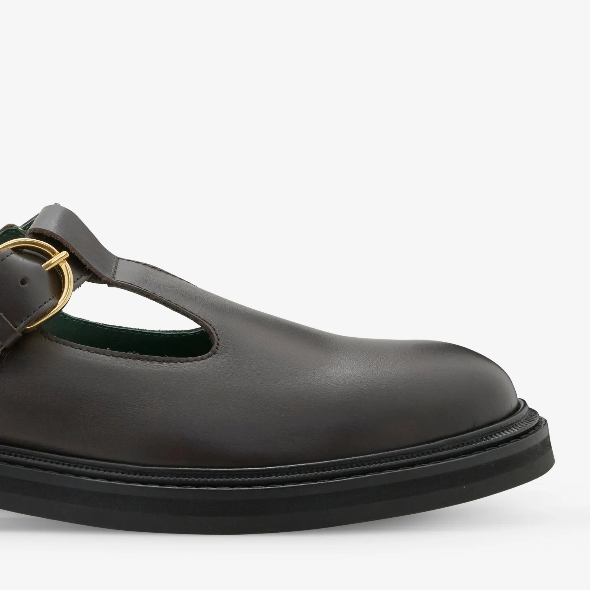 Active Motion Vinnee T-Strap Derby Dark Brown Leather