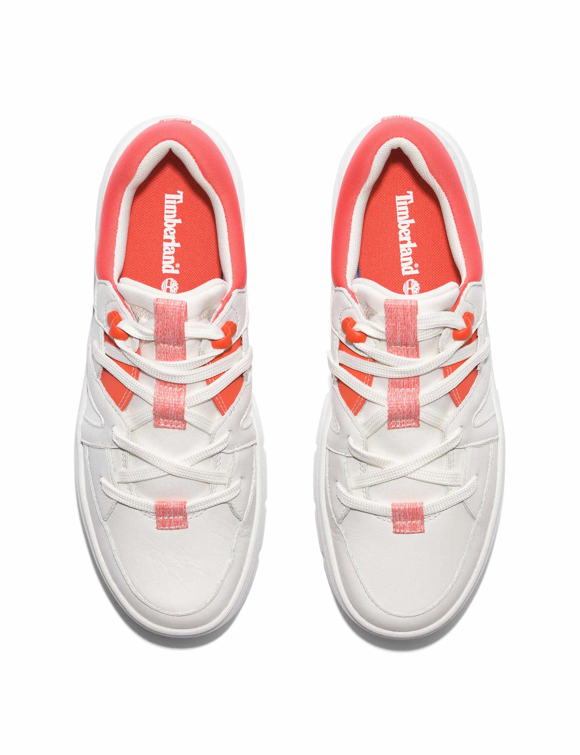 Laurel Court Lace-Up Low Trainer - White Fast Dry