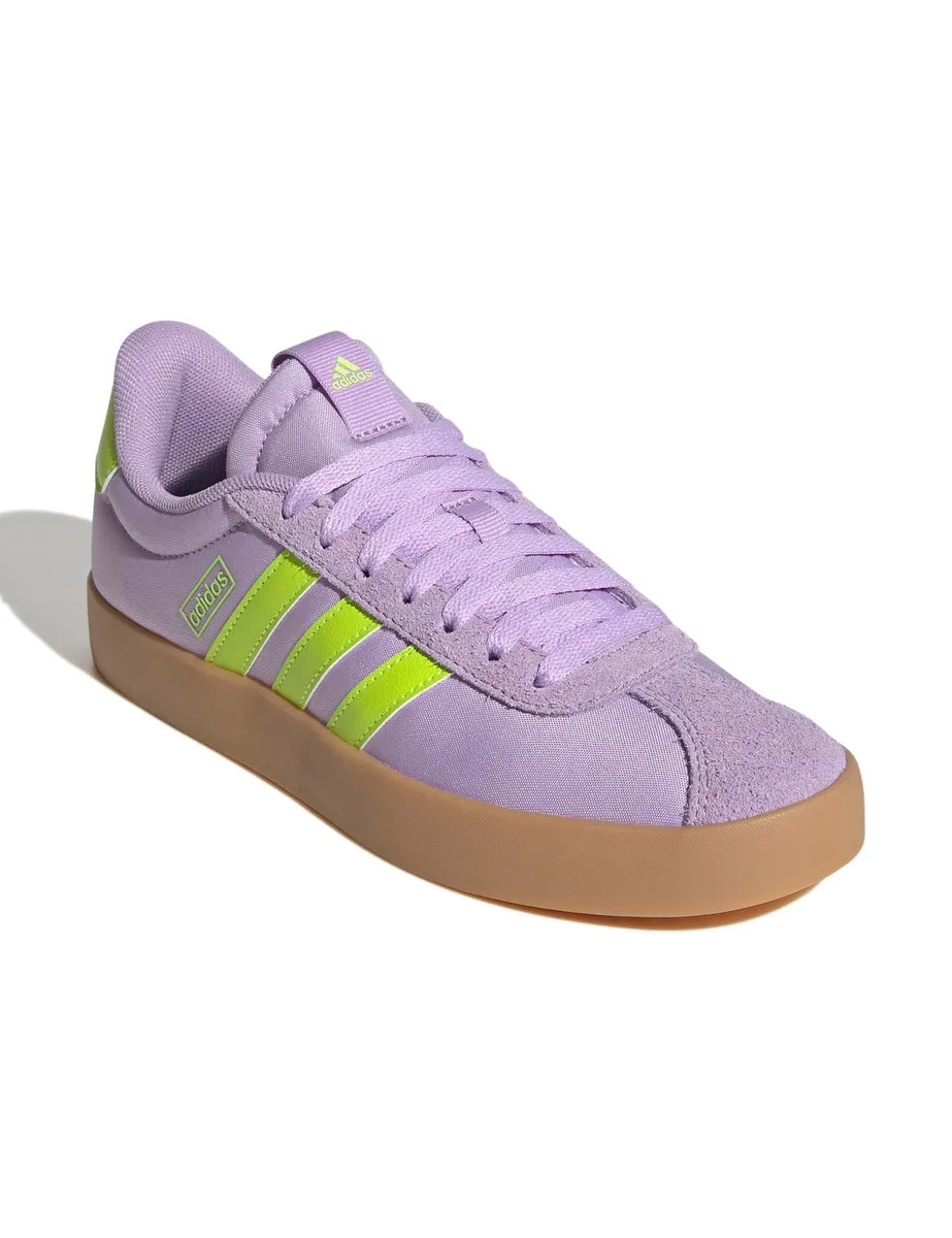 VL Court 3.0 Shoes - Powder Plum/Solar Slime/Lucid Lemon Shock absorption Join Step