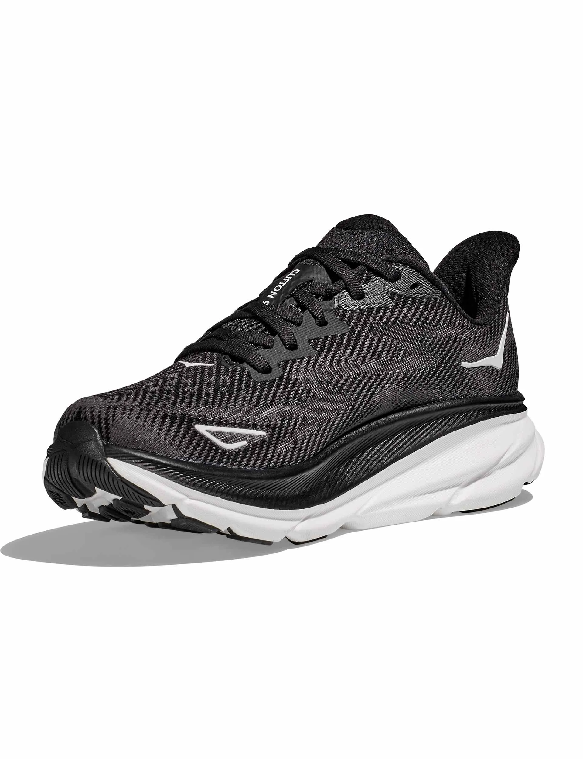 Clifton 9 - Black/White arch - support - system - stability shoes spring use