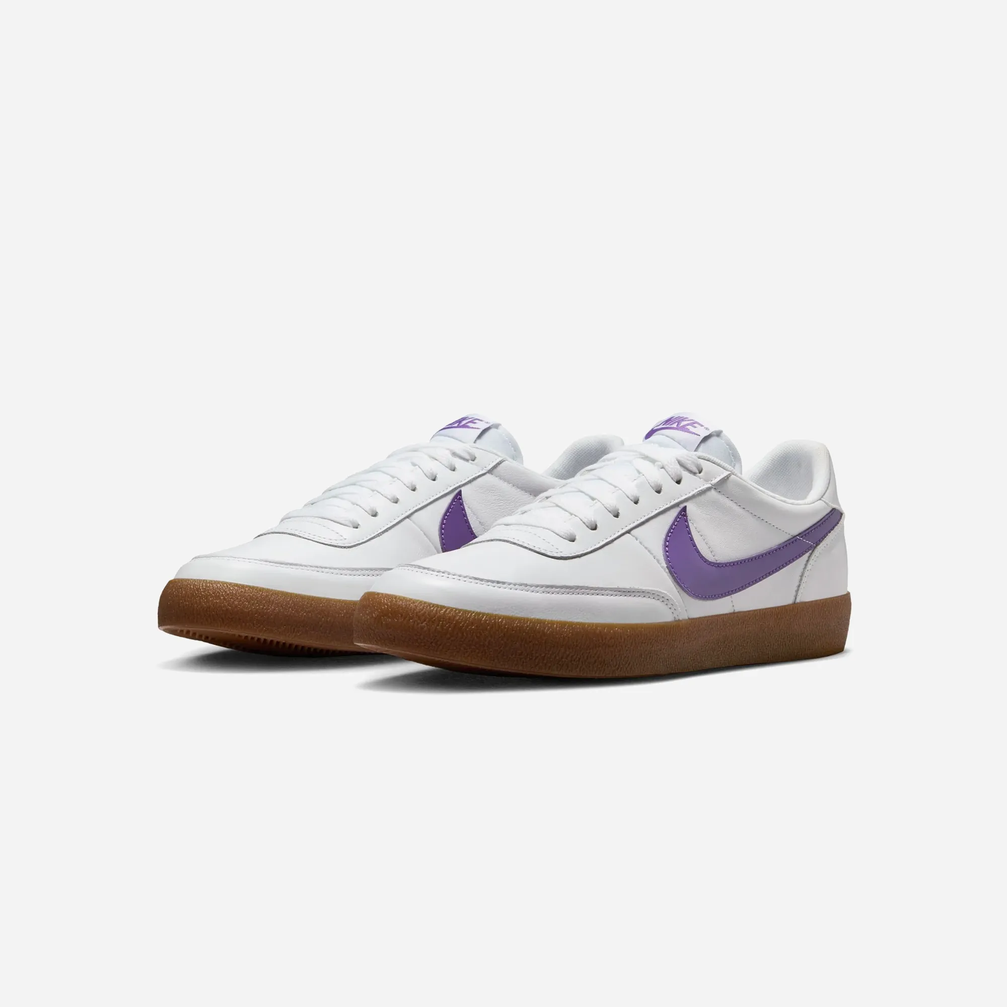 Nike Killshot 2 Leather White/wild Grape-gum Med Brown Breathable Knit Fabric Long Walks