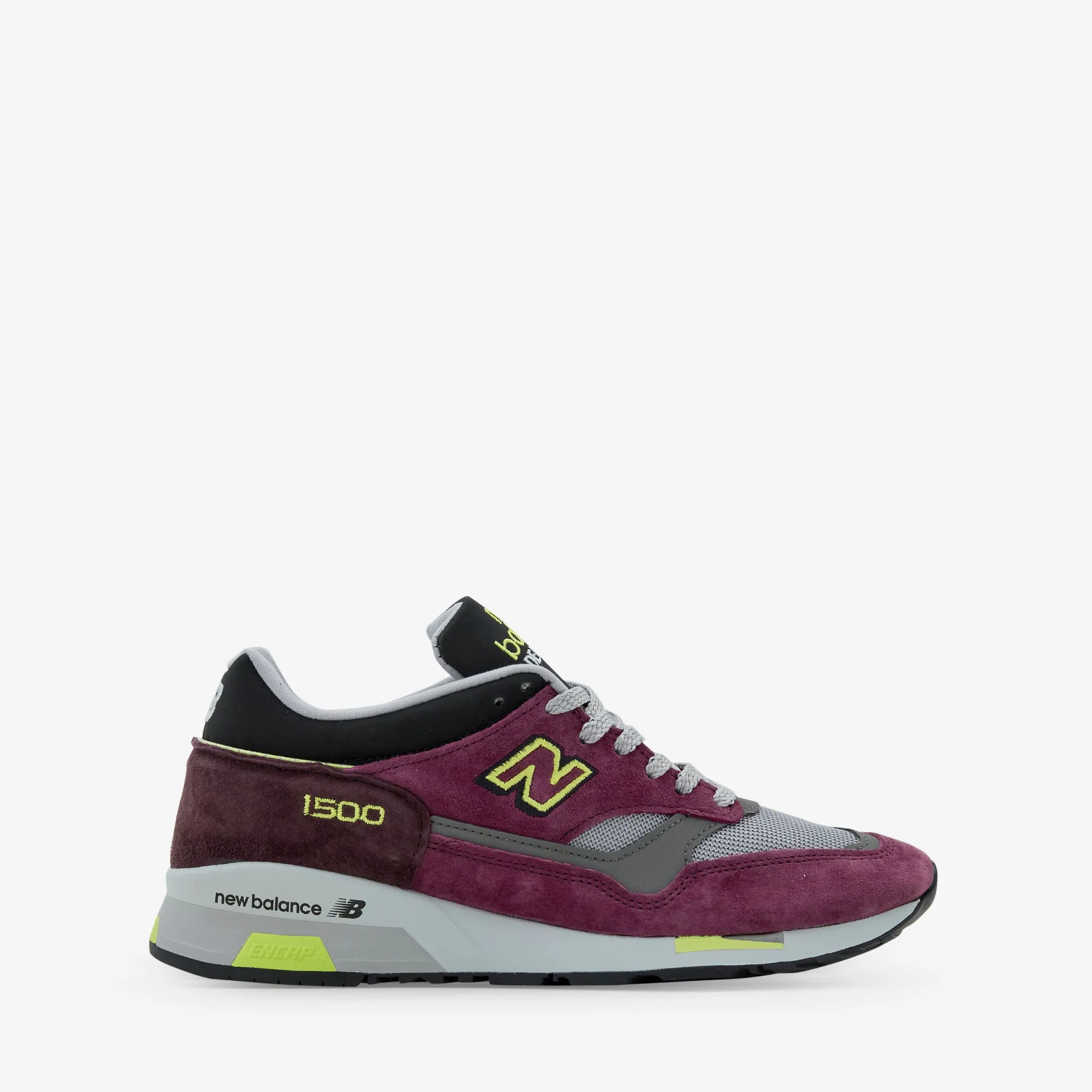 Made in UK 1500 Plum Wine | Winter Flare | Neon Yellow Lace Up Minimal Pressure