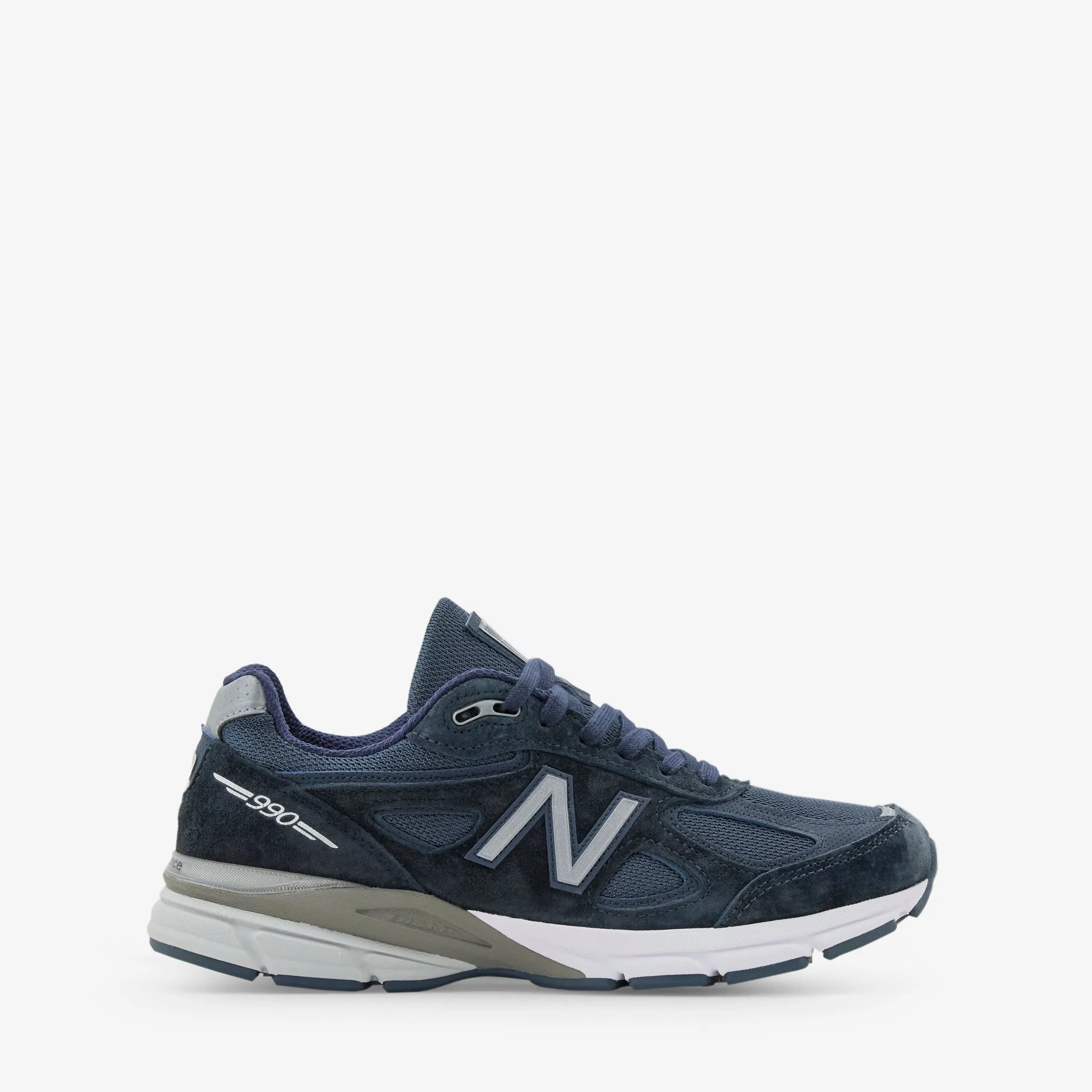 Made in USA 990v4 Navy | Silver Customizable Insoles