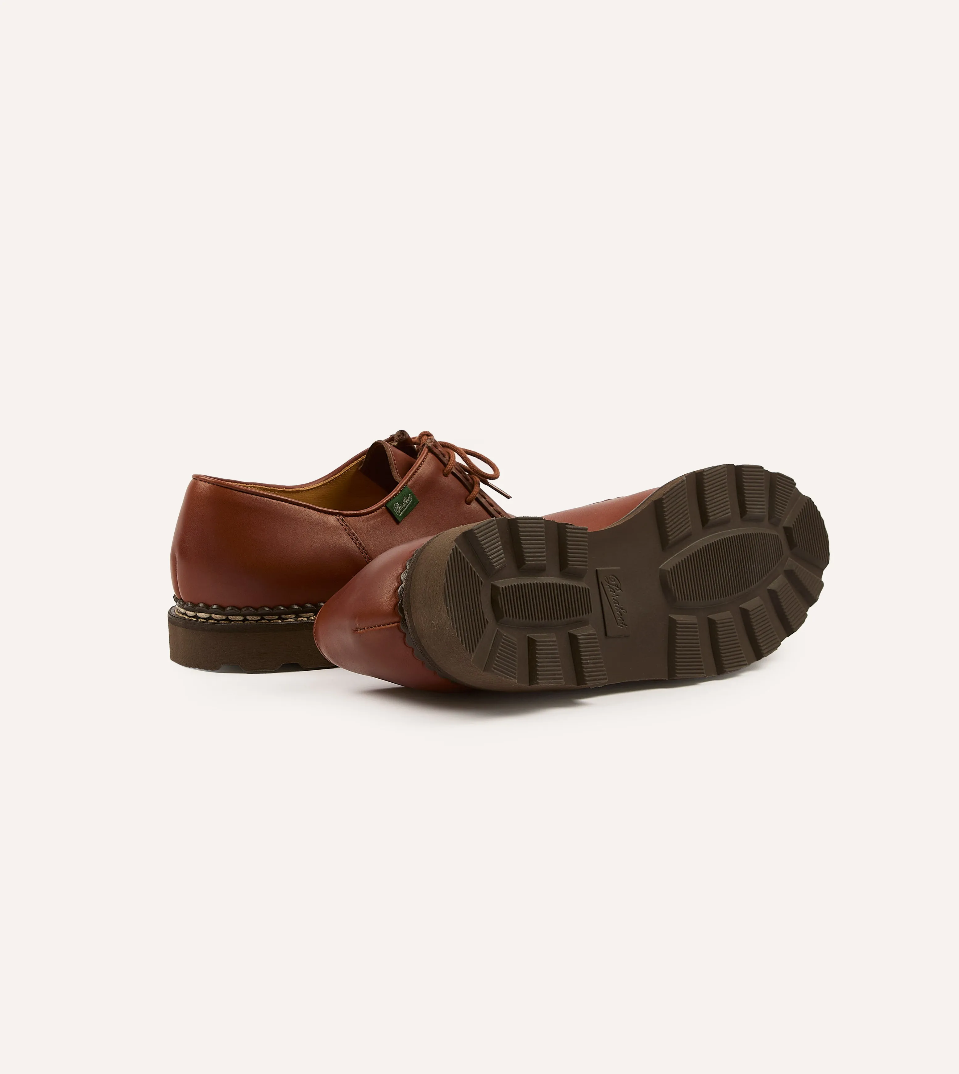 Chic Fit Paraboot Michael Marron Leather Derby Shoe