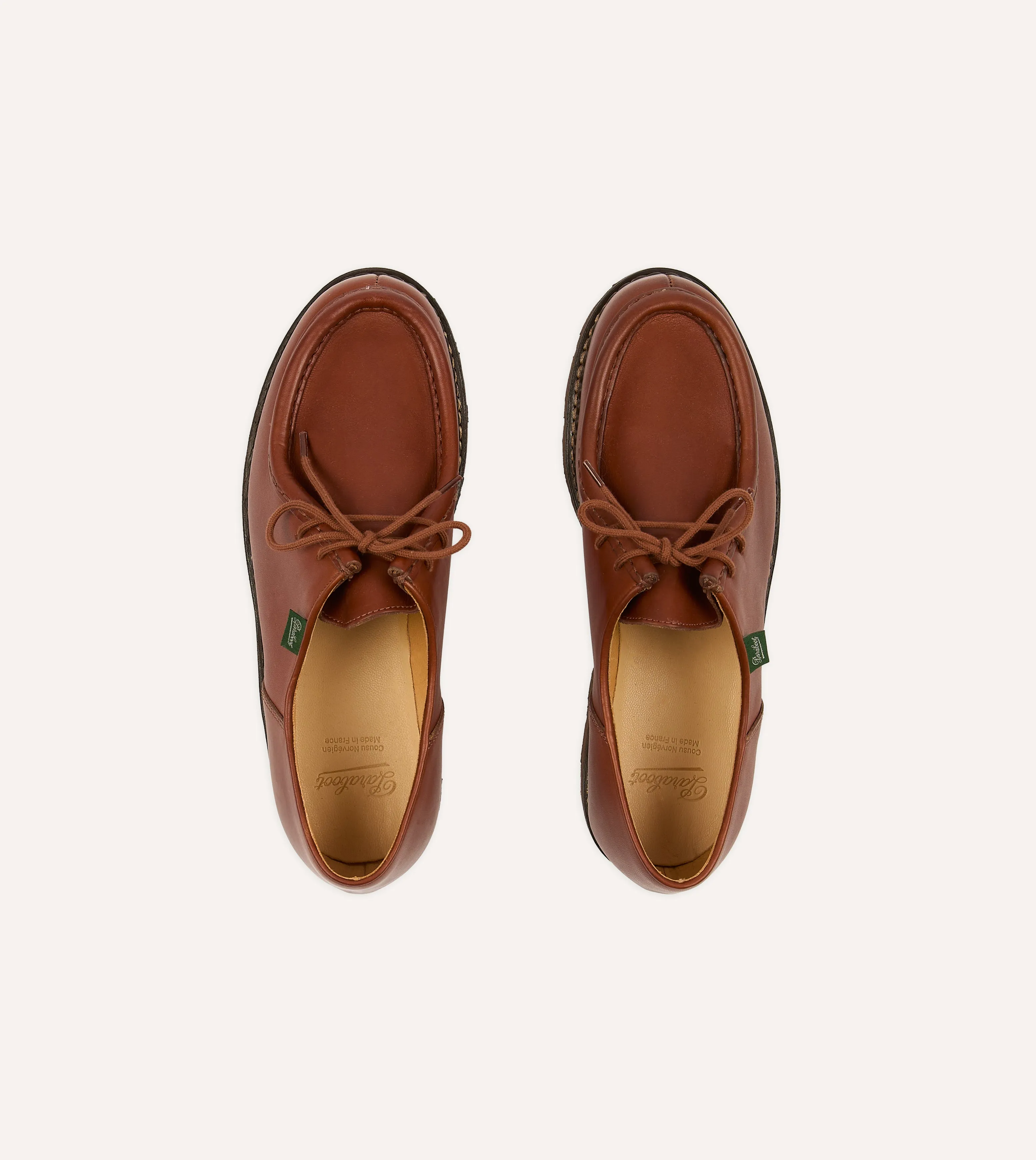 Paraboot Michael Marron Leather Derby Shoe Shock-absorbing boot