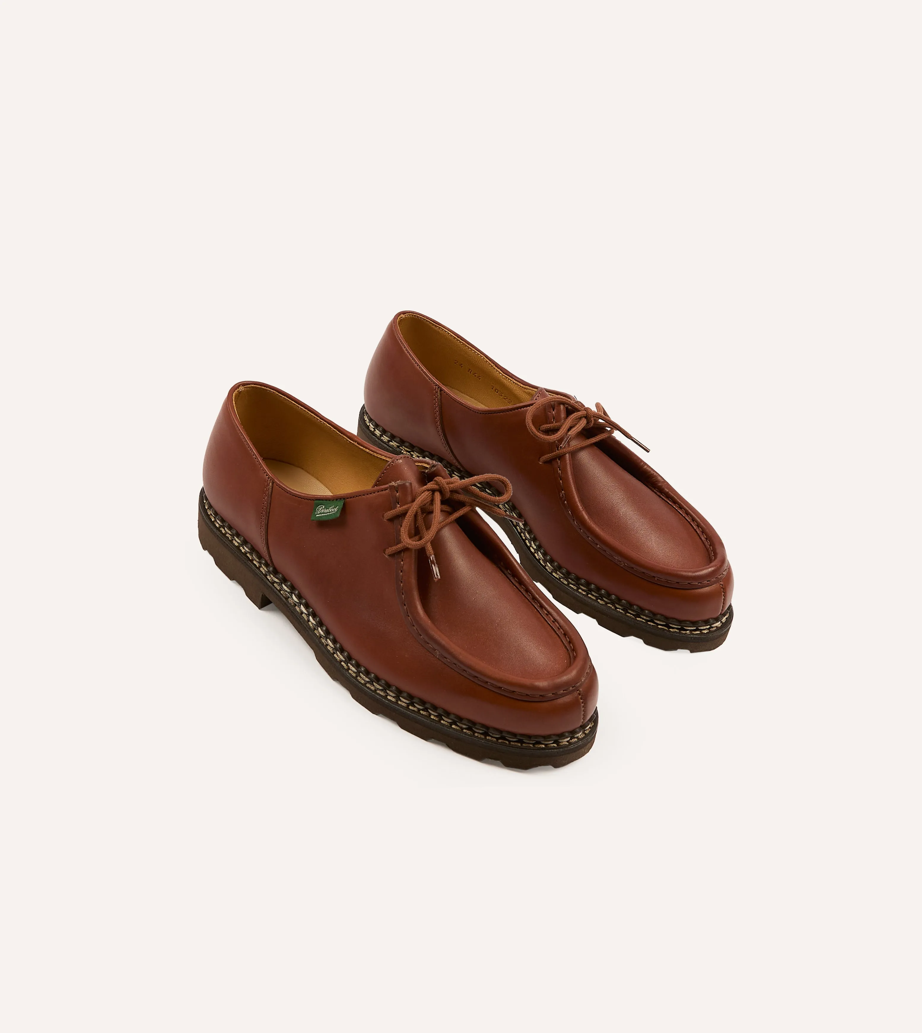 Paraboot Michael Marron Leather Derby Shoe Snug