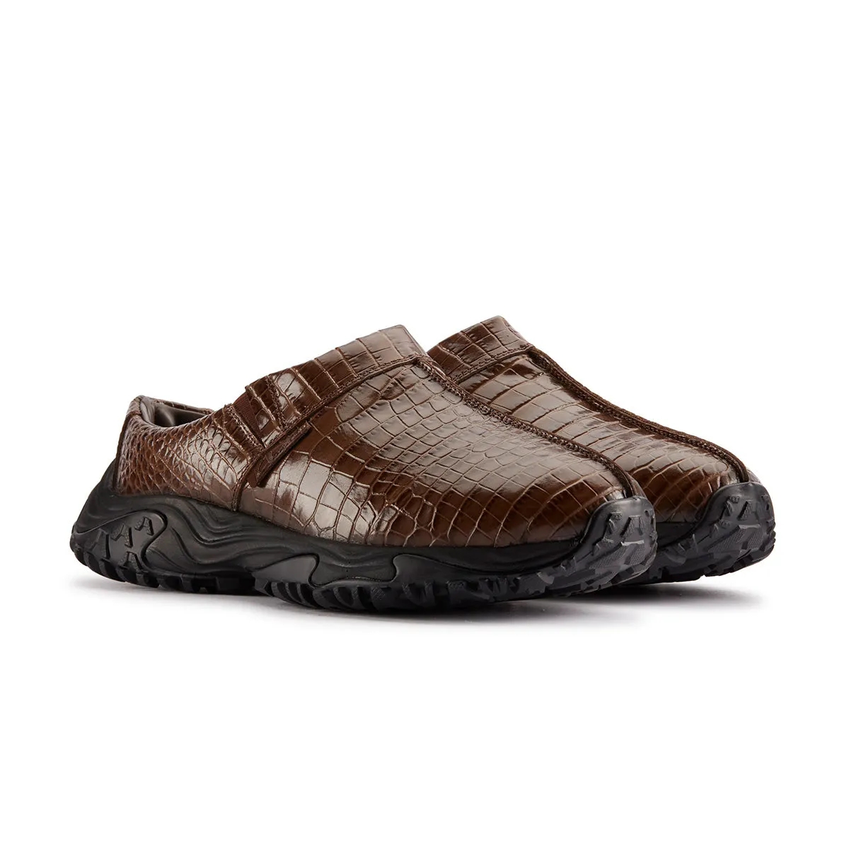   Martine rose CUR Clog 1 'Brown Croc Leather' Cool Pop