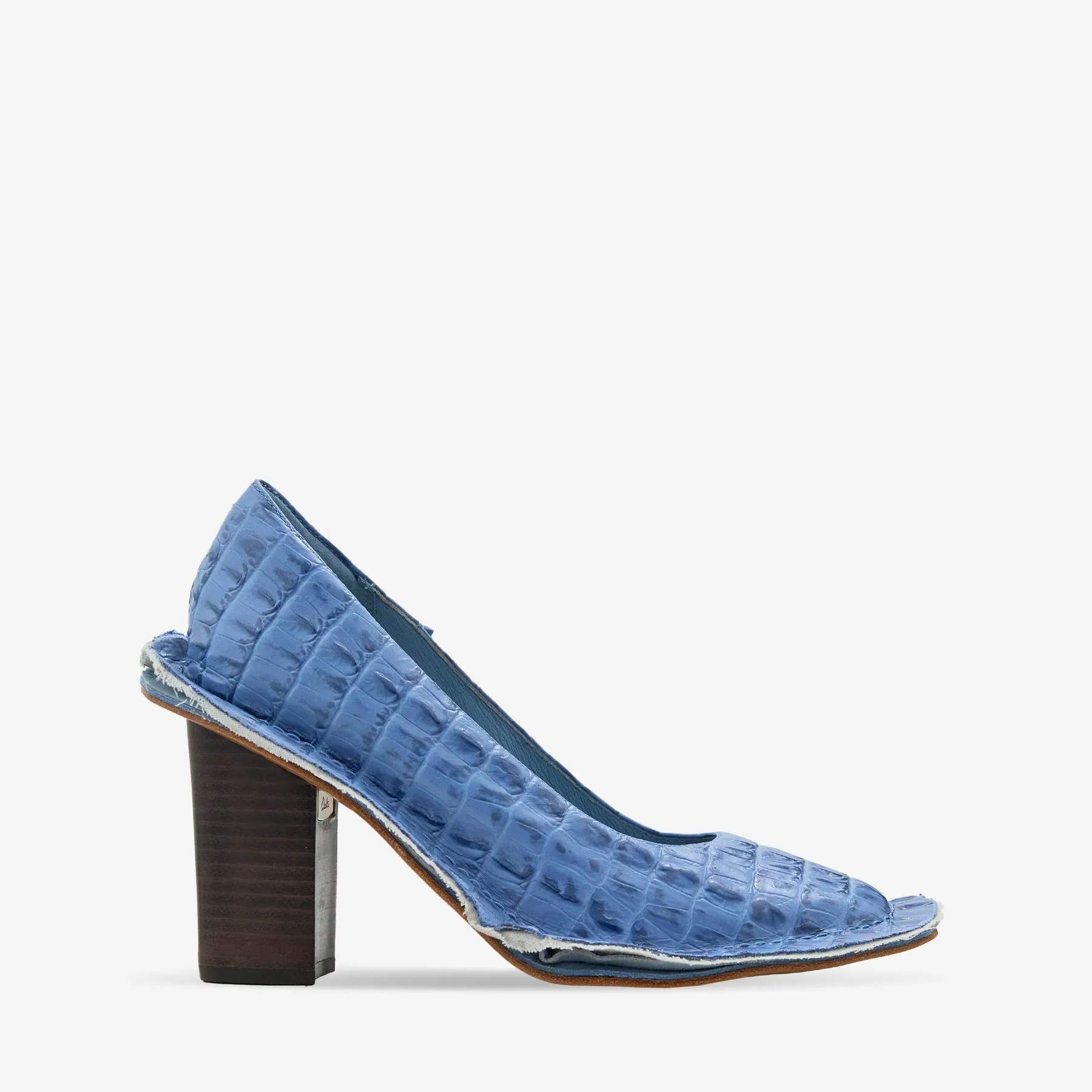 Martine Rose x Women's Heel Blue Leather Bus stop Stylish Comfort