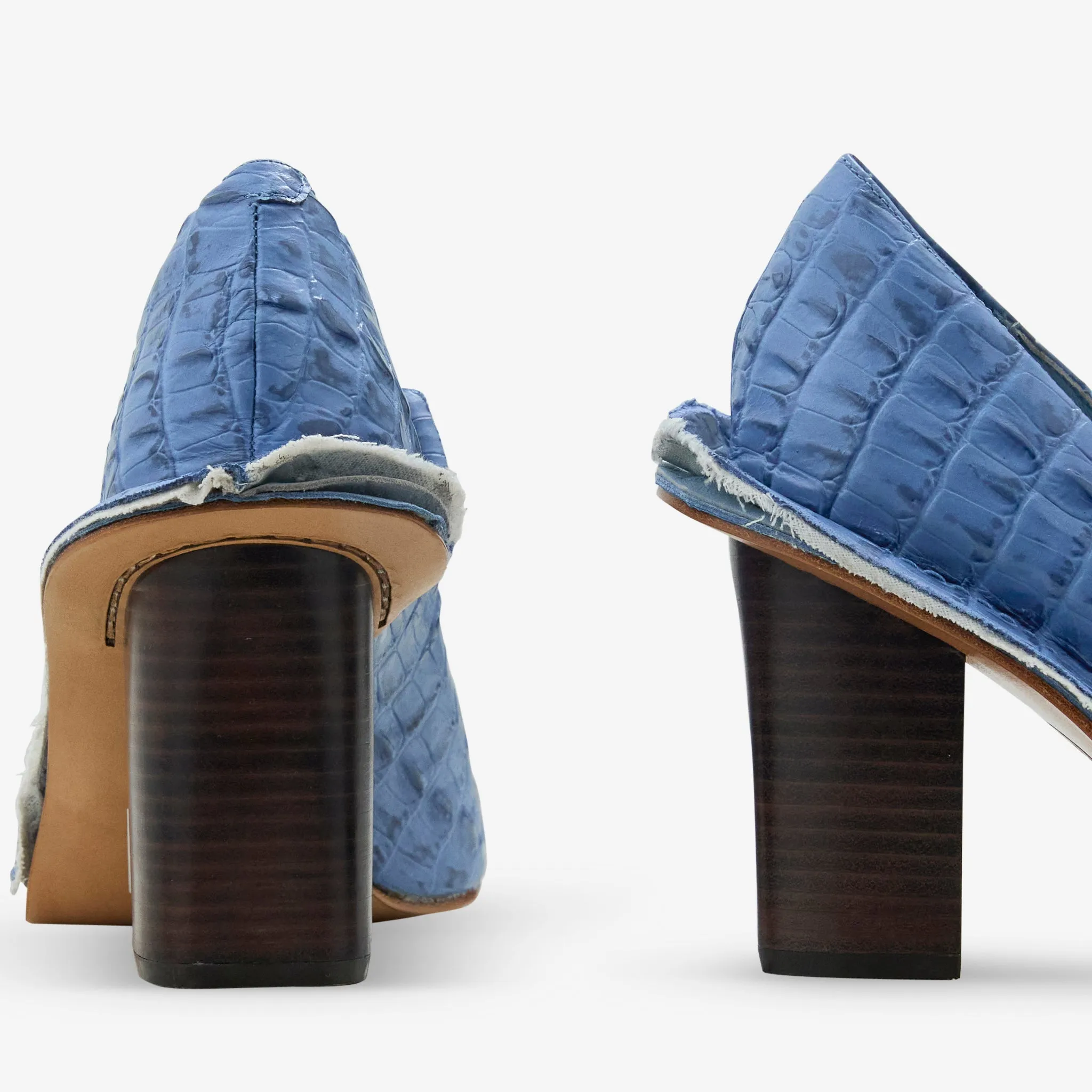 Martine Rose x Women's Heel Blue Leather Step Fresh Classic Fit